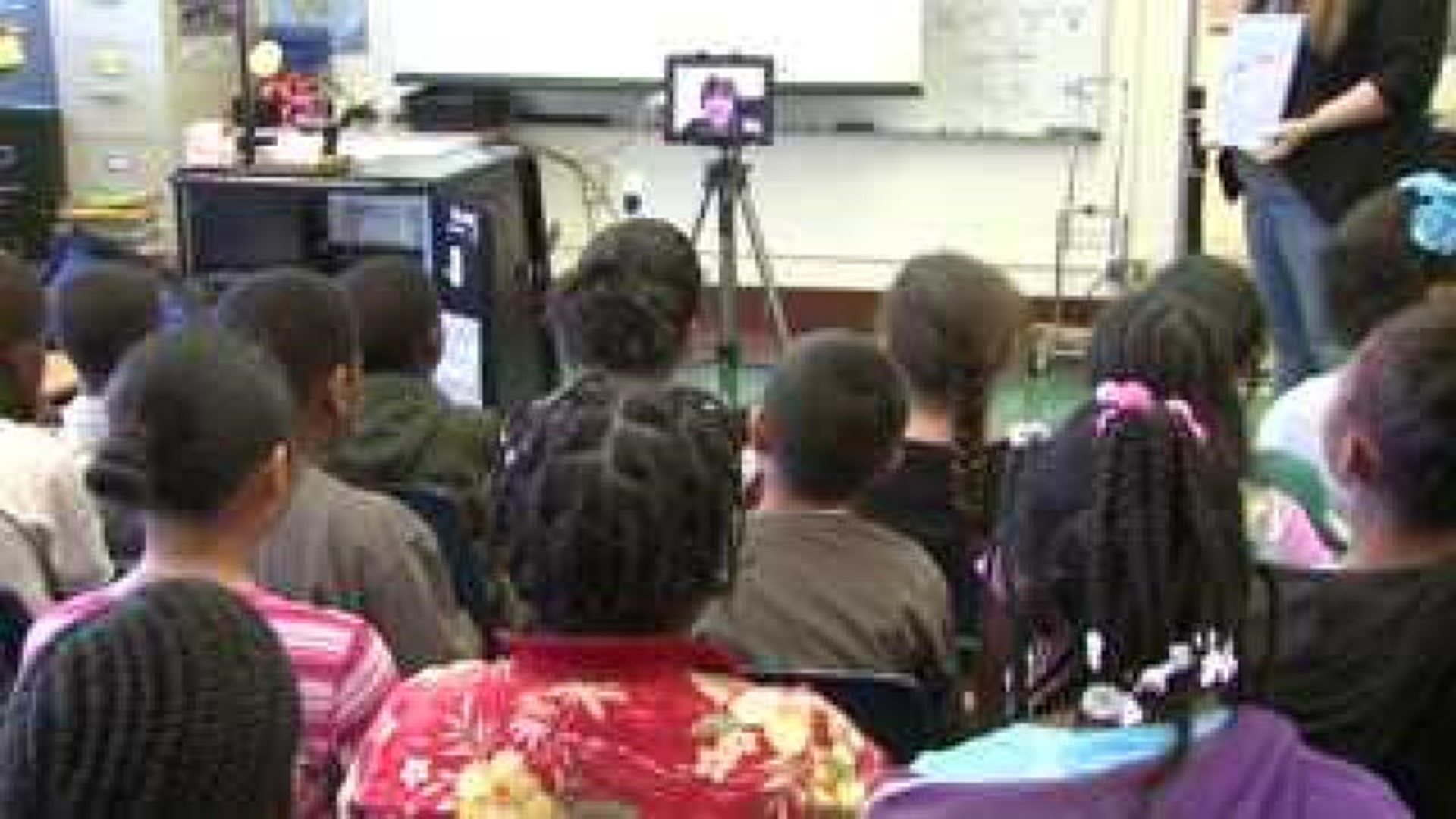 Rock Island Academy students connect with authors via Skype