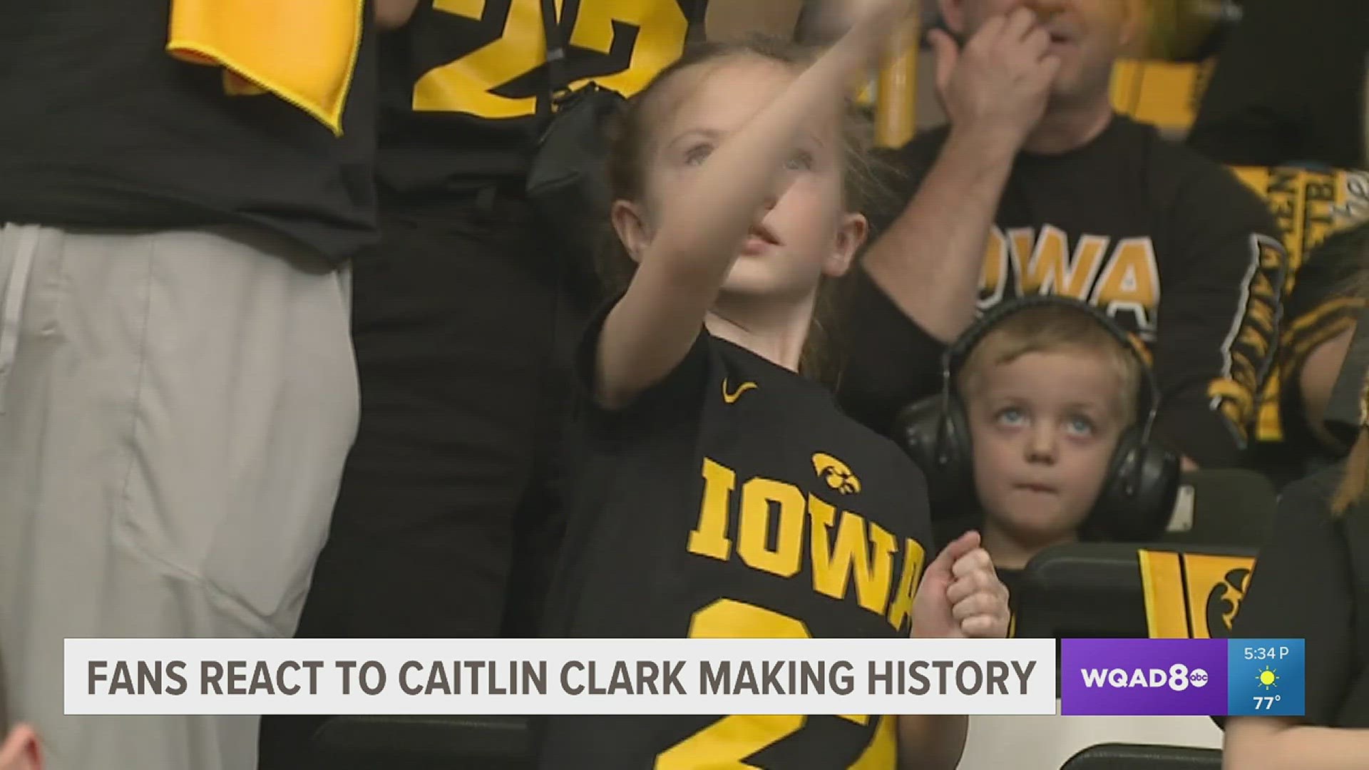 Clark broke Pistol Pete's 54-year-old record when she reached 3,668 career points.