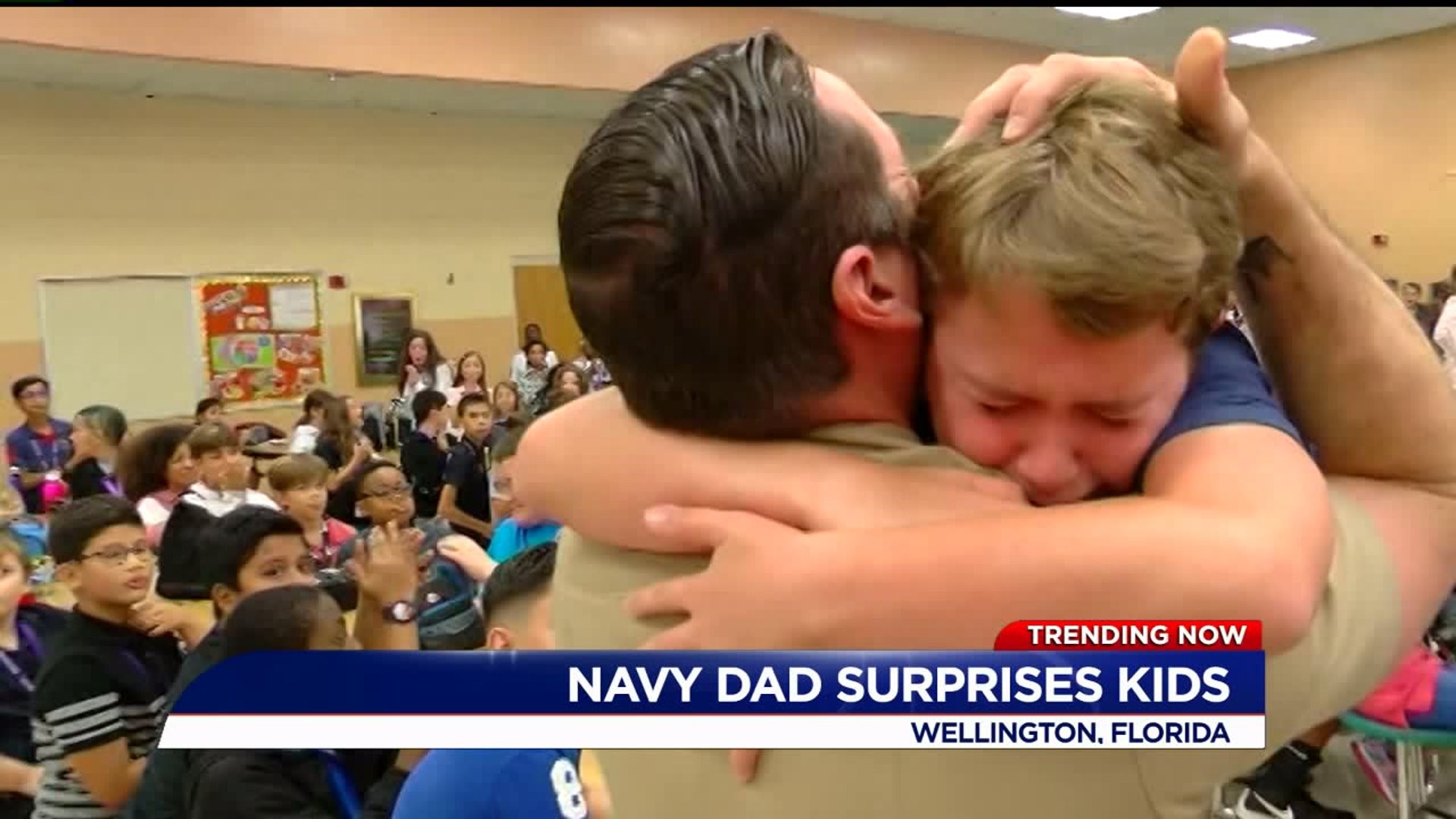 Navy dad home from Iraq surprises kids