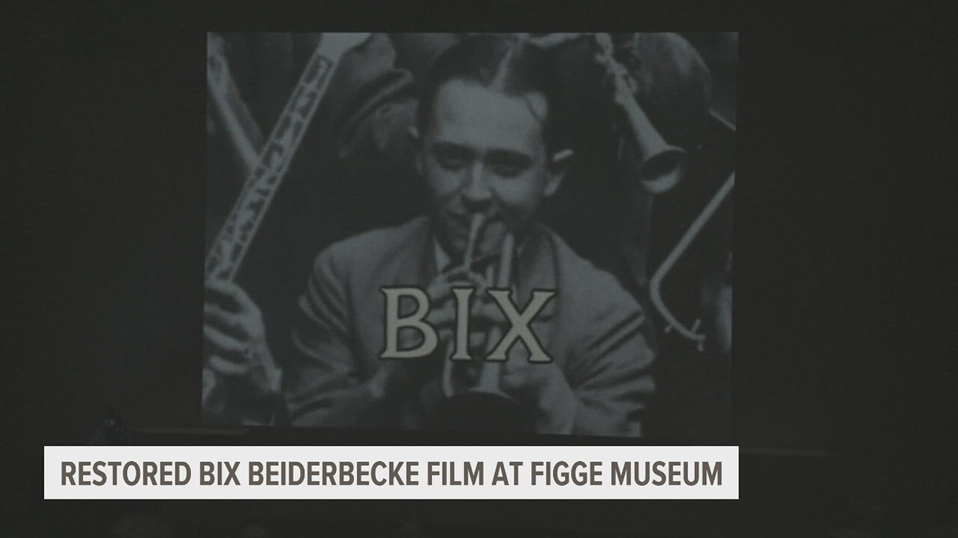 The film on Bix Beiderbecke is playing for the first time in the Quad Cities.