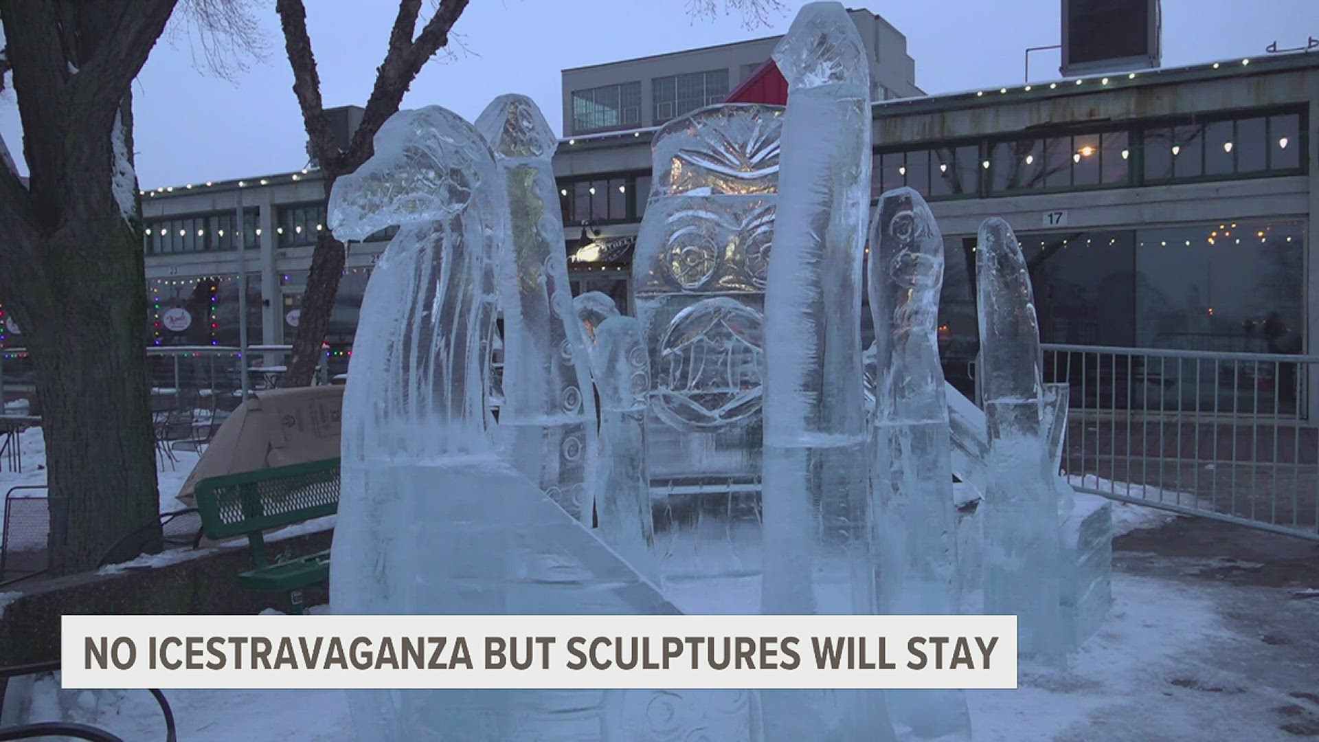 Ice sculptors said they expect their works to last for two to three weeks.