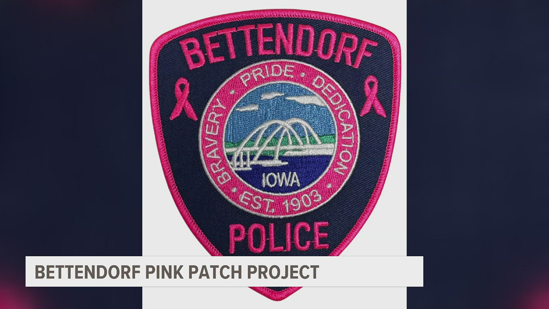 For five years Bettendorf police have been going pink in honor of breast cancer awareness month. The department is selling patches to help fund cancer research.
