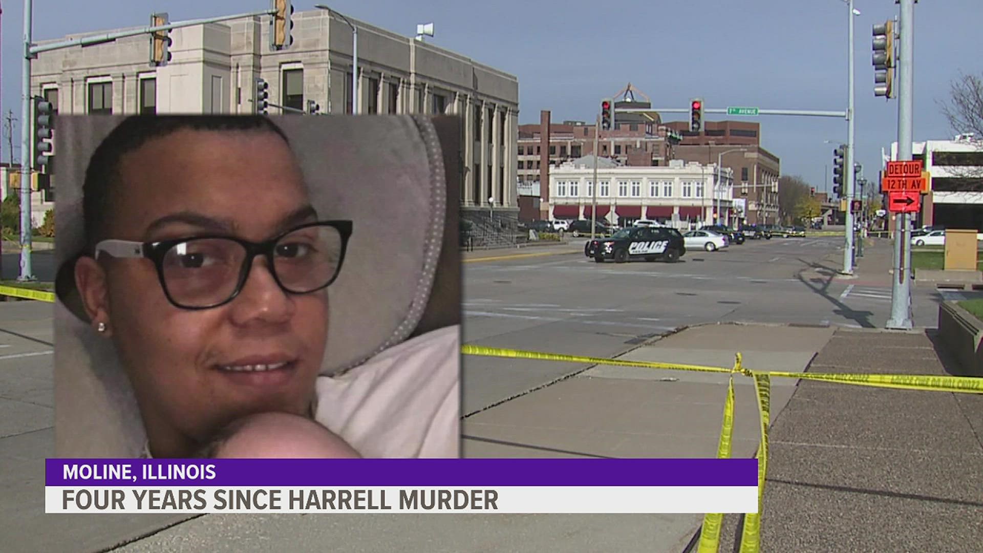 It's been four years since Corey Harrell Jr. was shot and killed in front of Moline City Hall, and the reward for information has increased to $20,000.