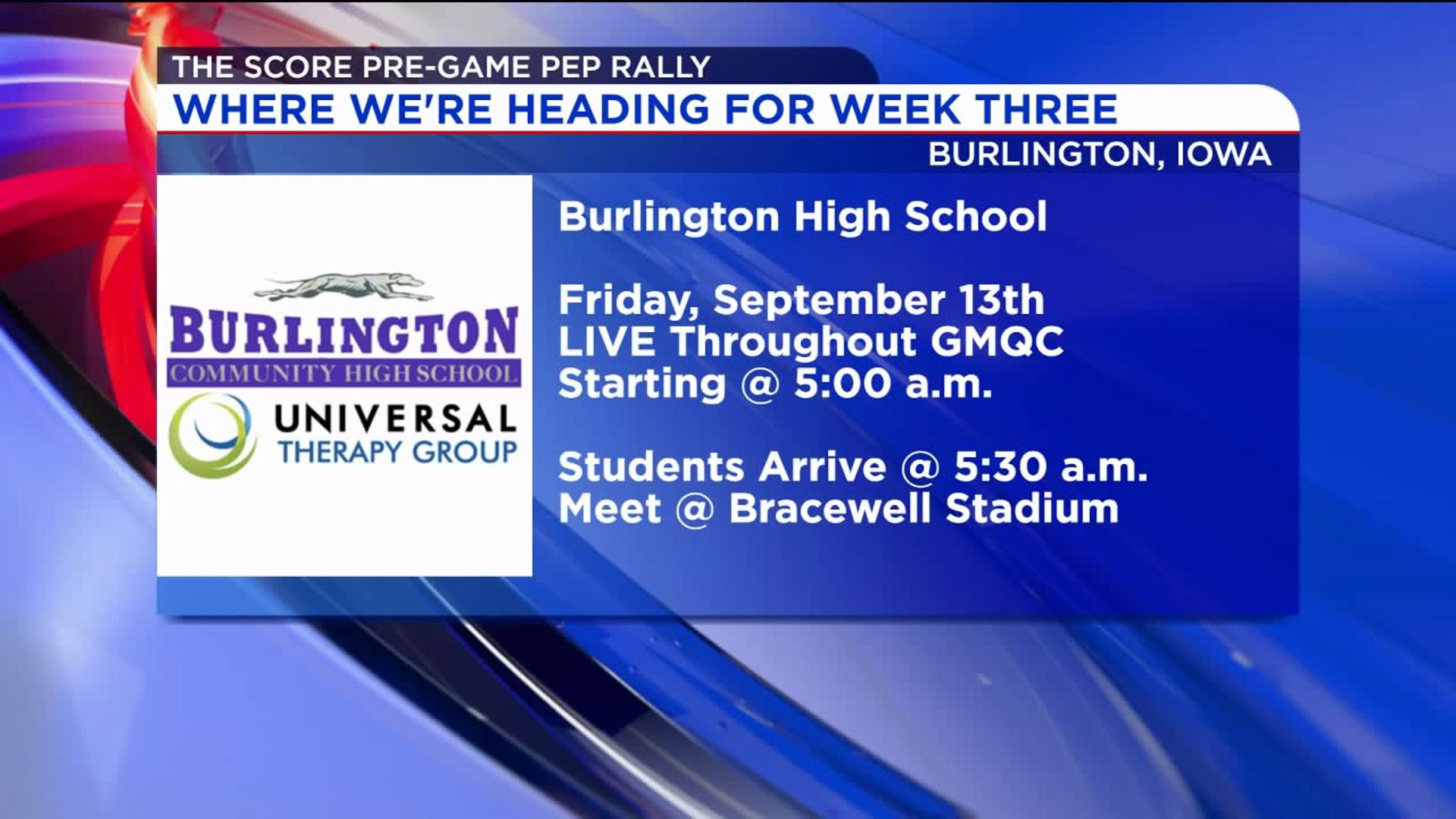 Where We`re Going for Week 3 of The Score Pre-Game Pep Rally