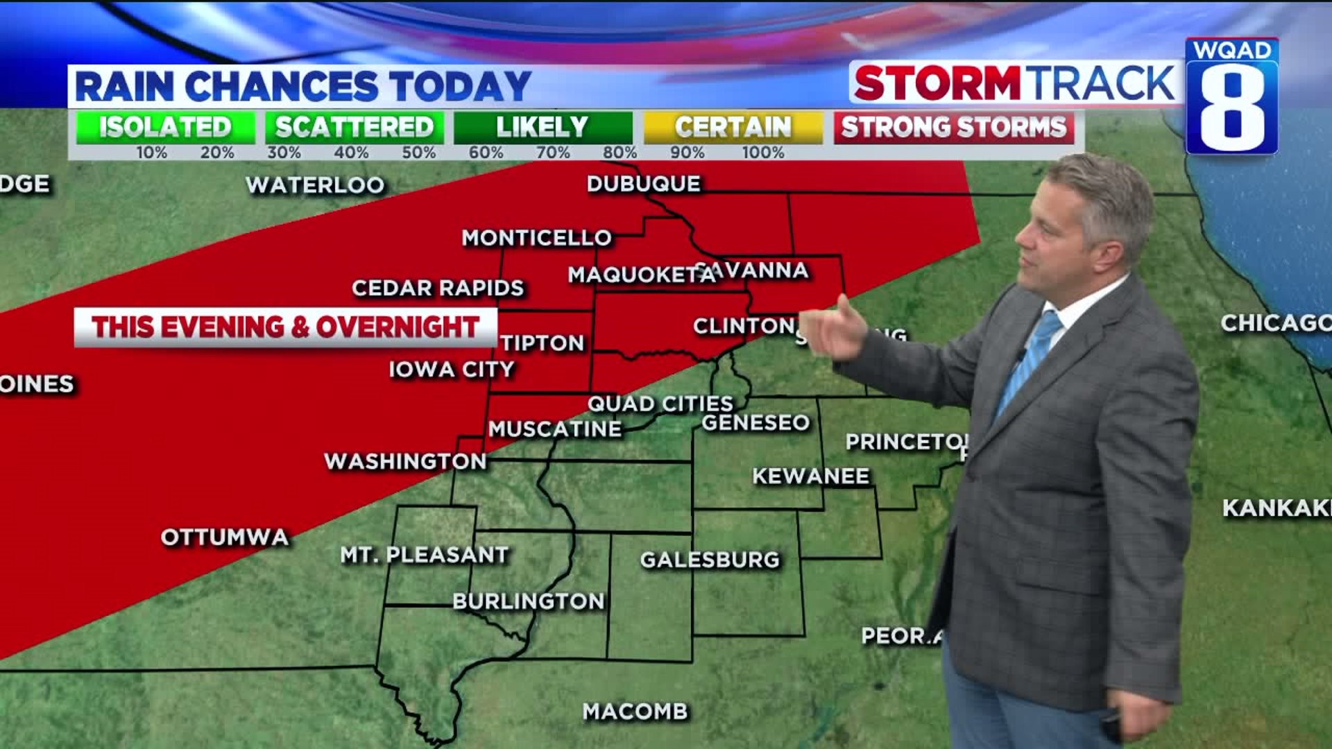 Eric says heavy rain and isolated severe weather are possible tonight