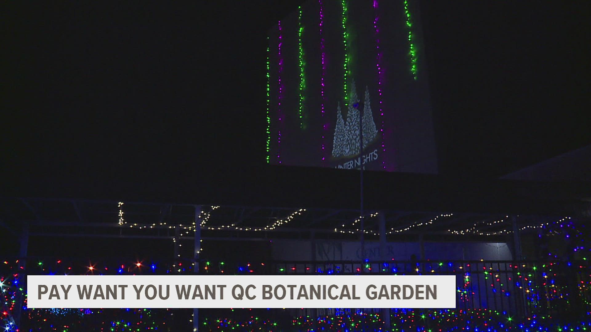 The QC Botanical Center is holding "Pay What You Want" nights at Winter Night Winter Lights on Jan. 5-7, extending the season for their largest-ever display.