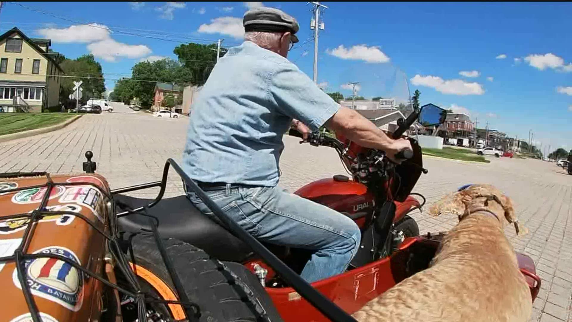 Dan Campbell and his dog, Copper, decided to see the country - during quarantine - in his motorcycle equipped with a sidecar.