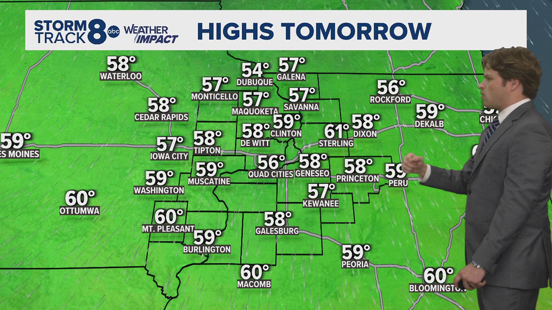 Dry stretch ahead after a rainy start to the work week, and temperatures will return to a seasonable level as well.