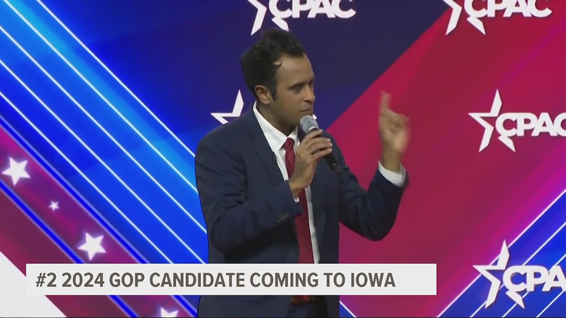 Vivek Ramaswampy, Republican presidential candidate makes stops in Iowa