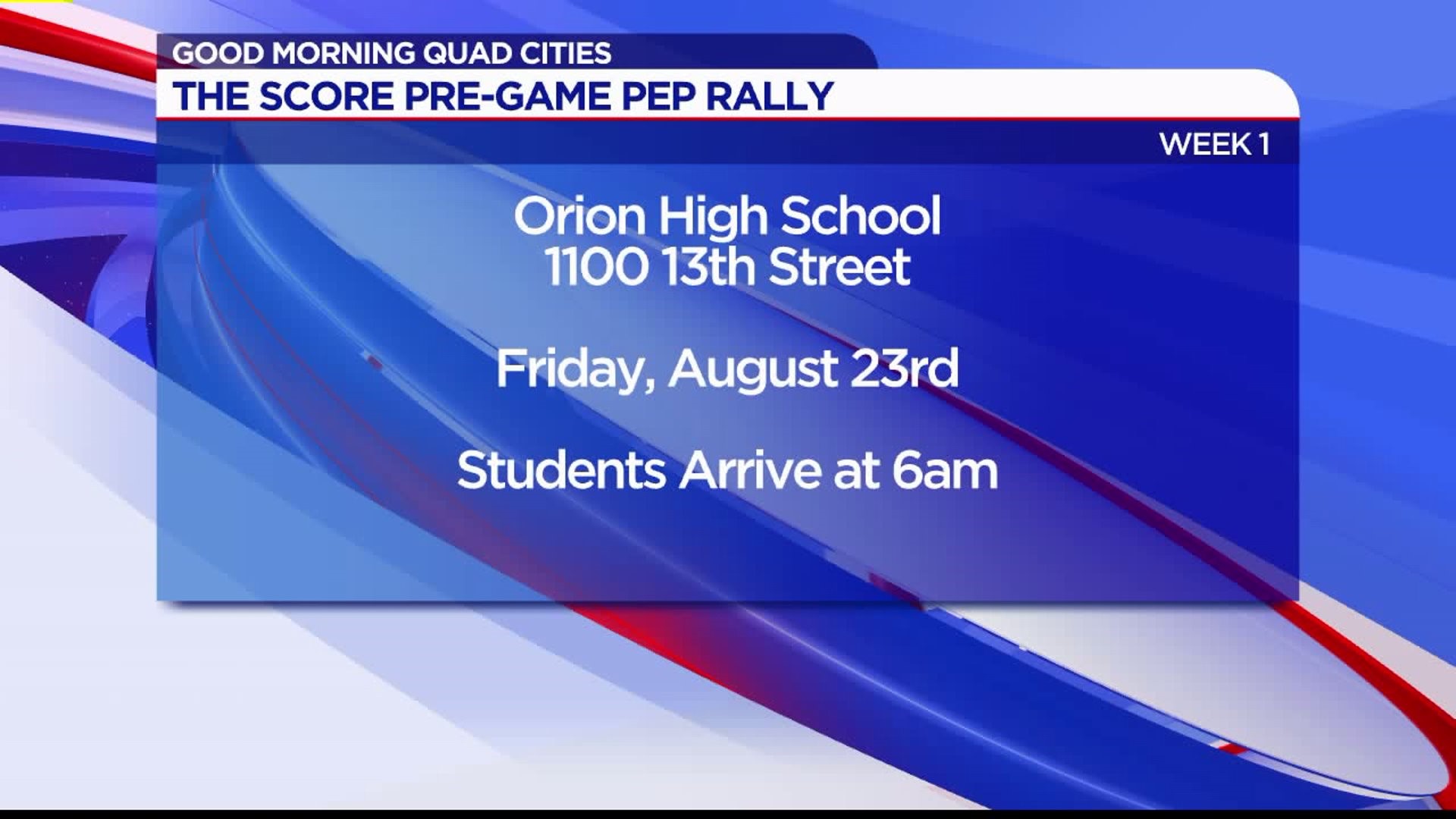 Orion High School...We`re Coming for You!