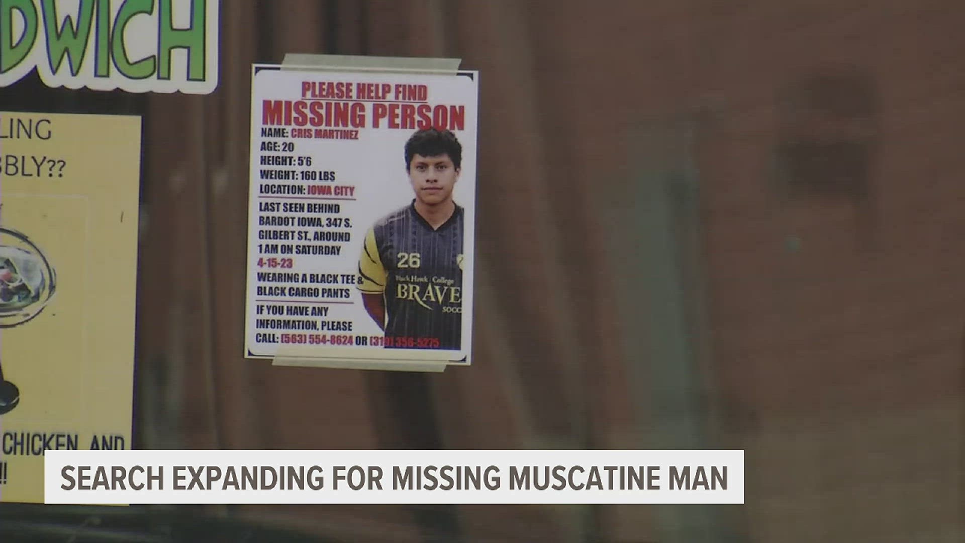 Cristian Martinez's last known location was in the 100 block of Harrison Street at about 12:56 a.m. on April 15.