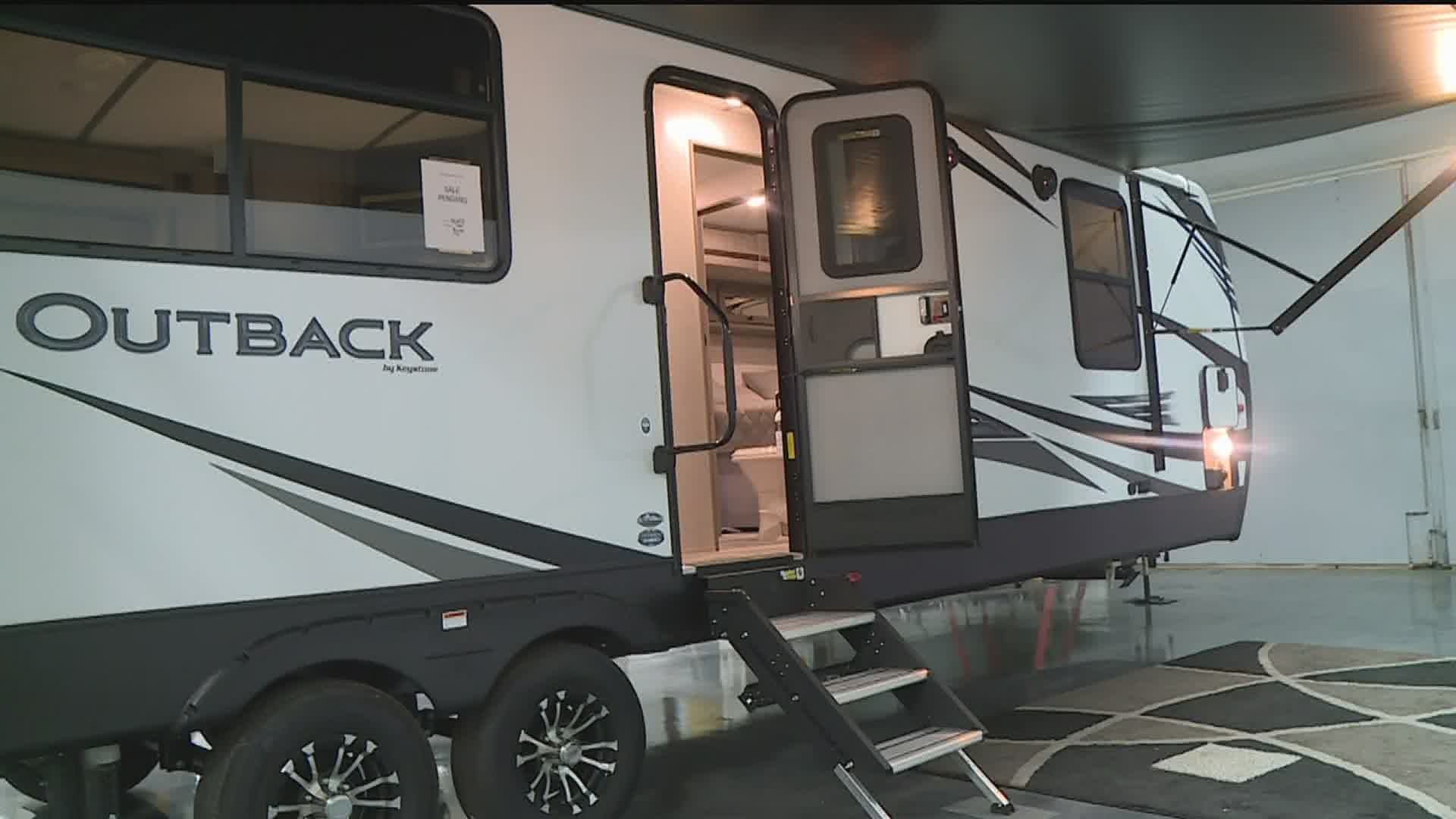 At Terry Frazer's RV Center, they're seeing an all-time high in RV sales, but say the demand can't keep up, due to manufacturing shortages brought about by Covid.