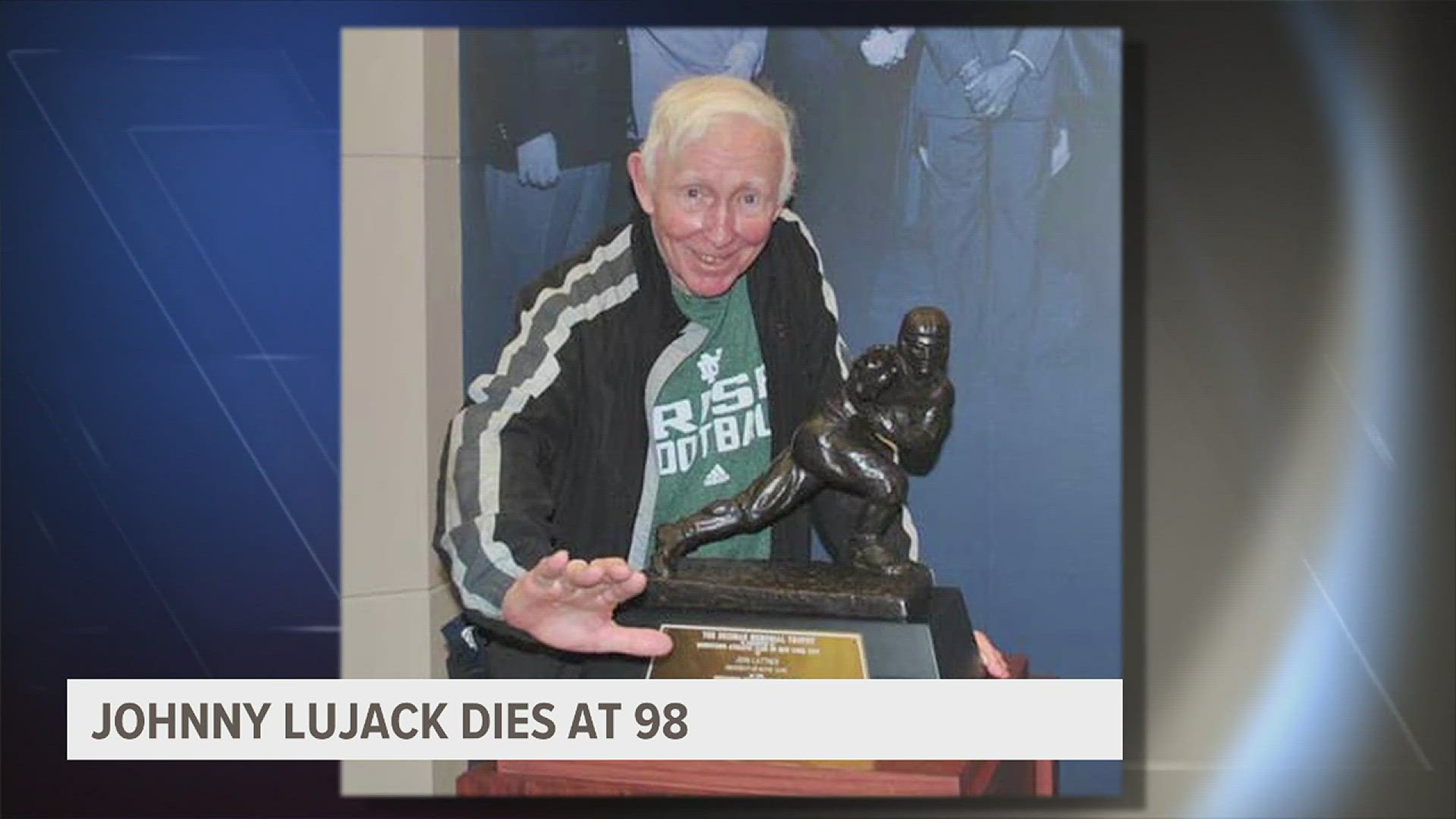 Lujack was a quarterback who led Notre Dame to three national championships in the 1940s. He opened a car dealership with his father-in-law in Davenport in 1954.