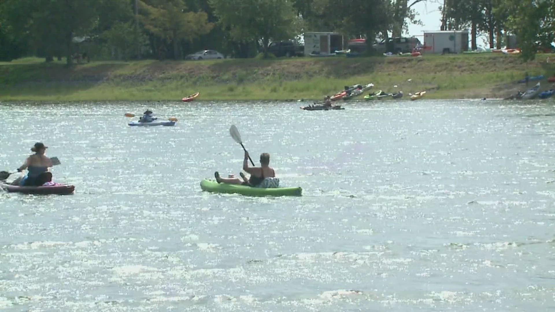 Organizers hope to break the world record for largest raft of canoes and kayaks, which currently stands at 3,151.