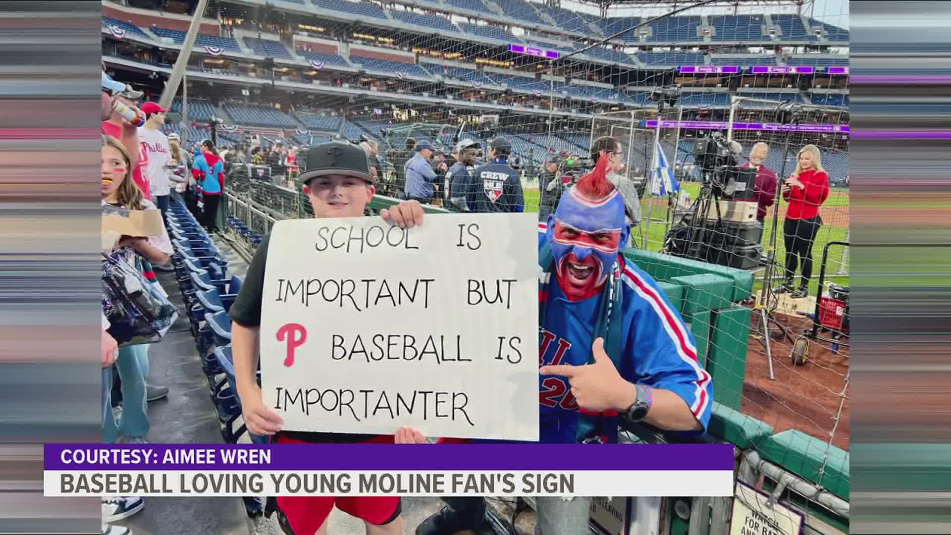 Warminster boy goes viral after World Series fan fun caught on camera