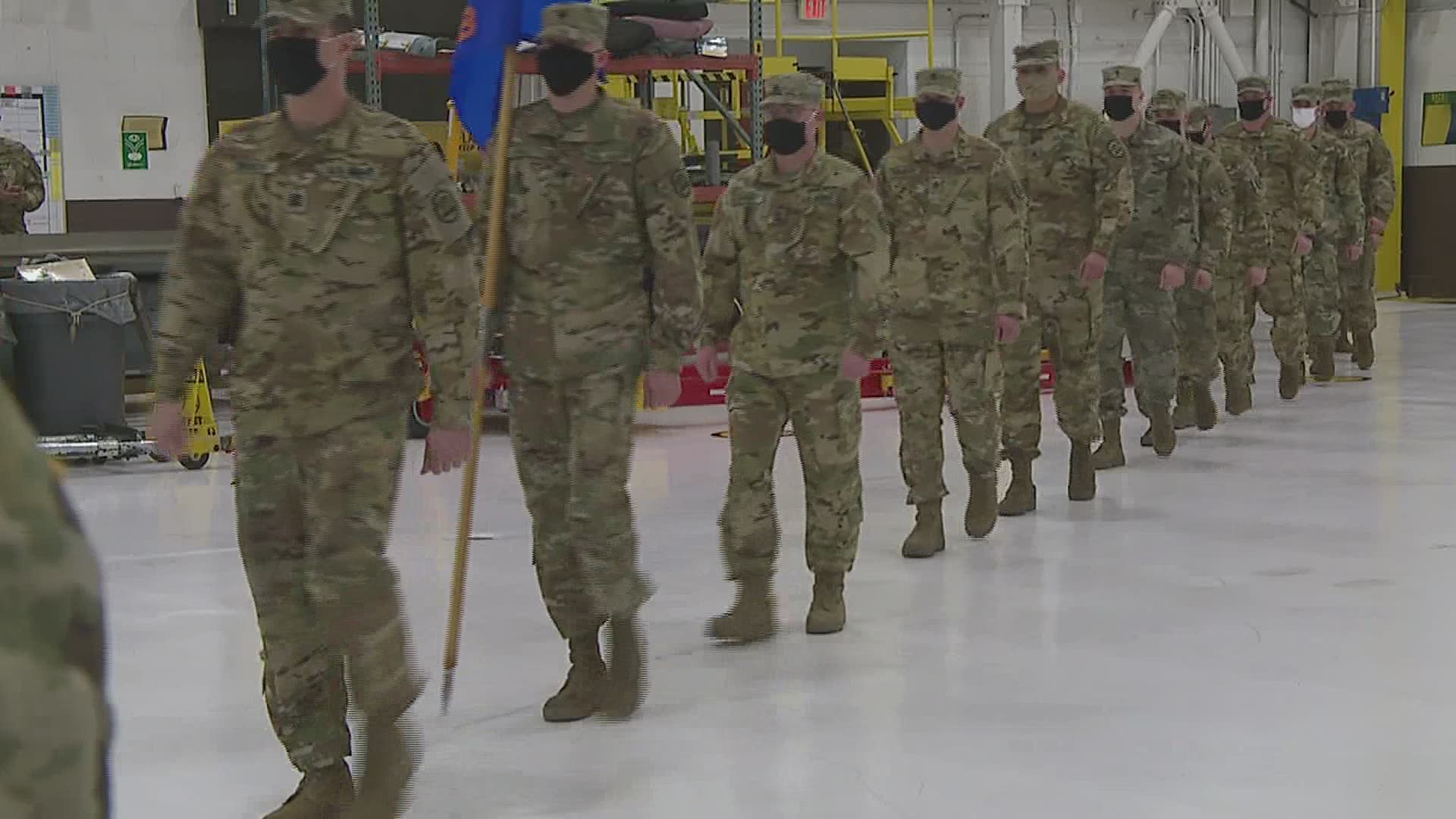 75 Iowa National Guard soldiers prep for deployment with send-off ceremony in Davenport