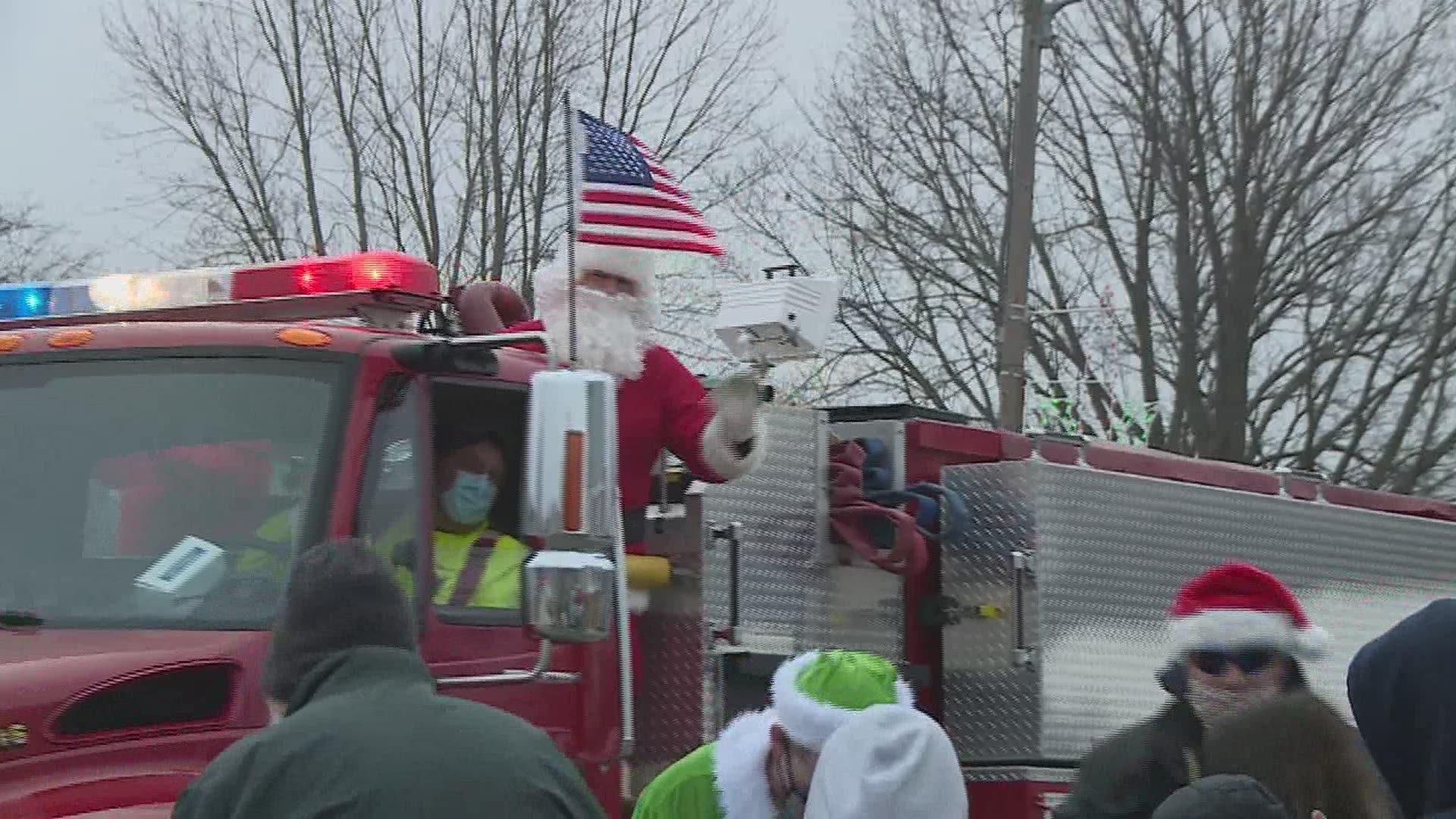 The Matherville Fire Department and Community Club put on the parade after Covid-19 cancelled their usual meet-and-greet.