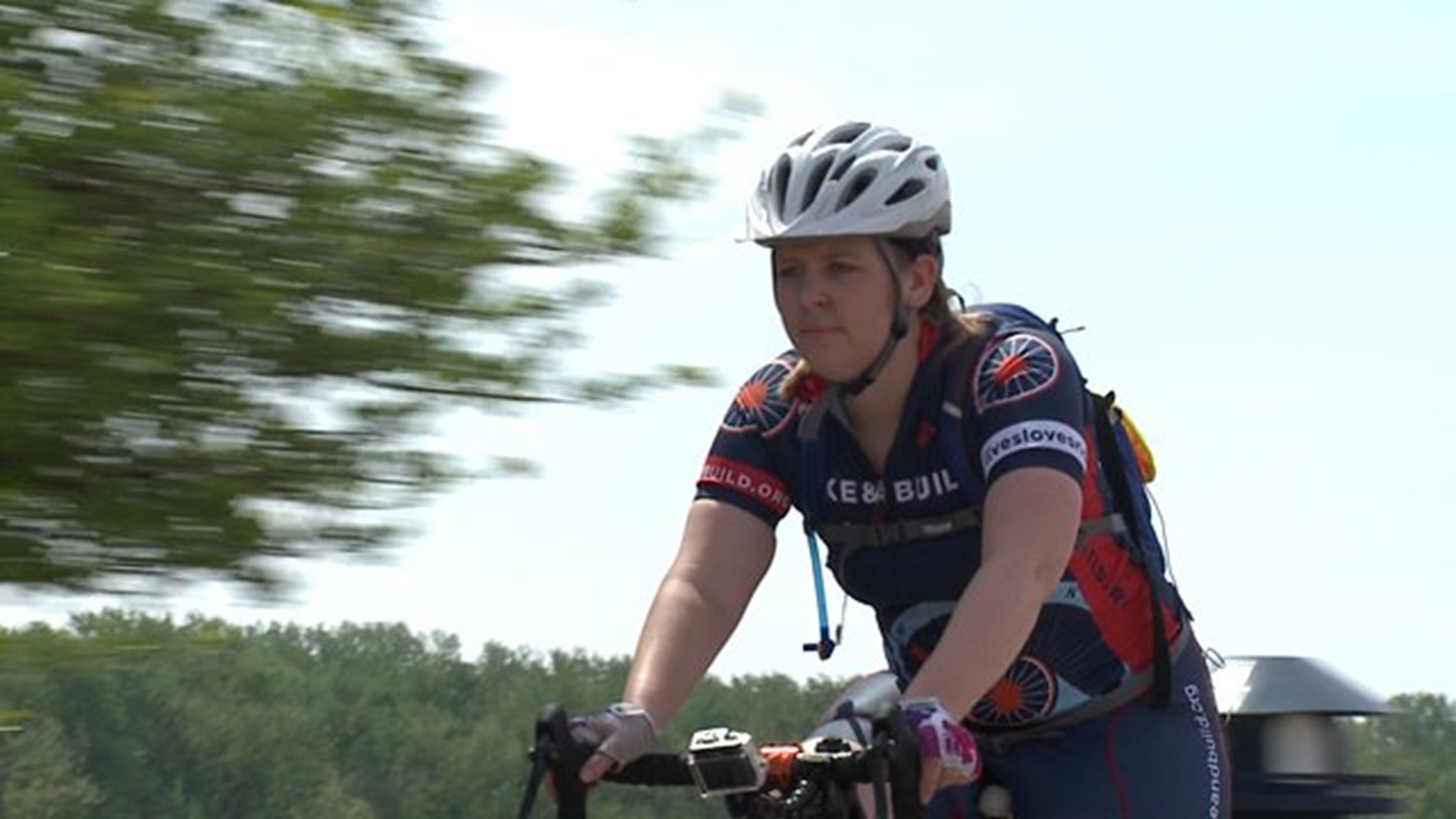 Clinton biker riding across country building homes