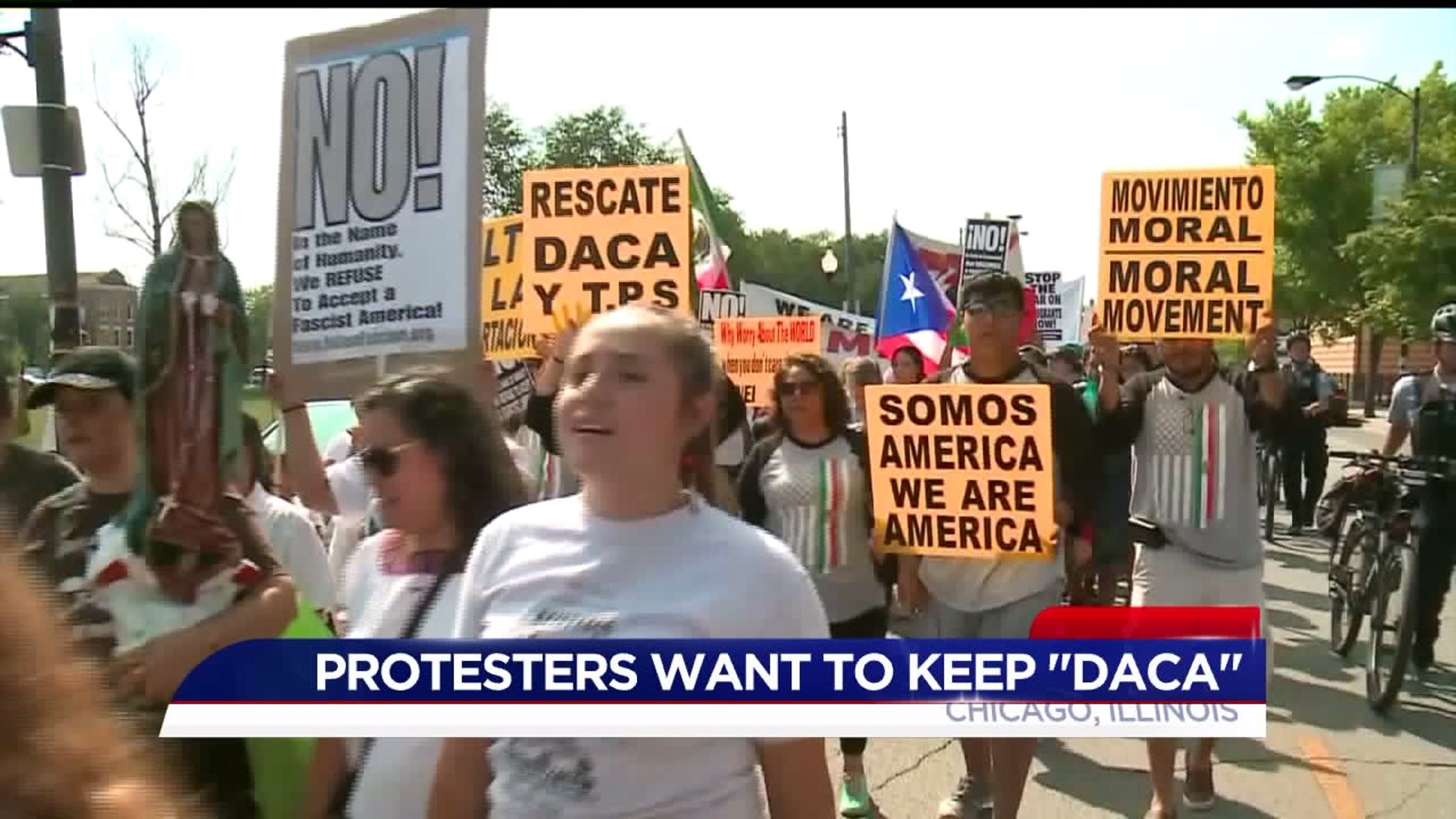 protesters take to the streets, as trump decides to end DACA