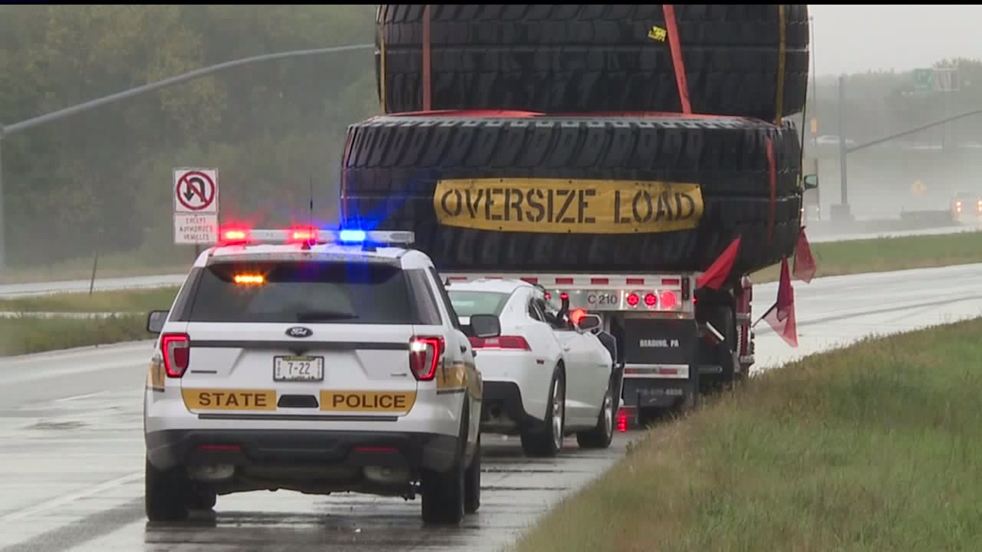 Tire blowout causes I-280 car vs semi-truck crash; one injured