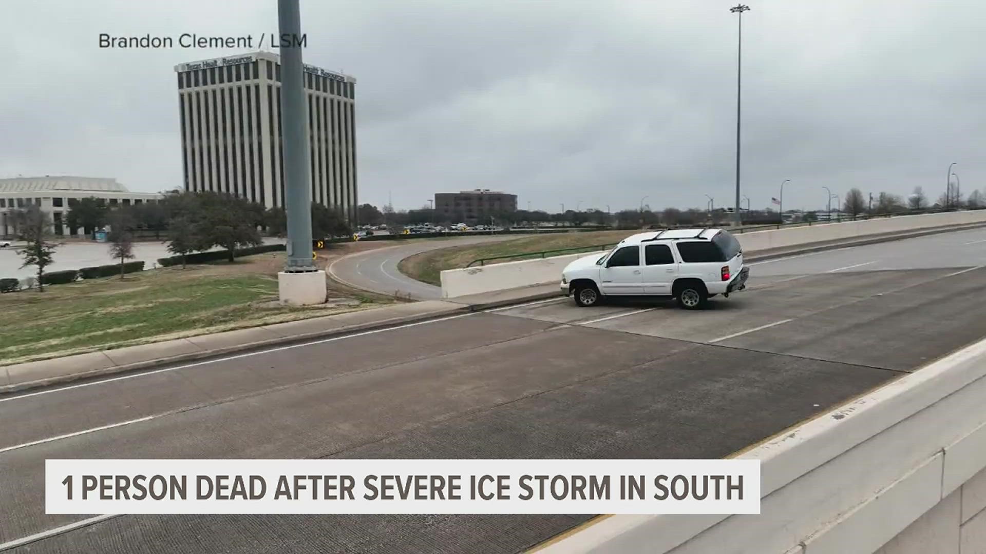 At least one person is dead as a severe ice storm wreaks havoc from Texas to Tennessee. 35 million Americans are still under ice, snow, sleet and heavy rain.