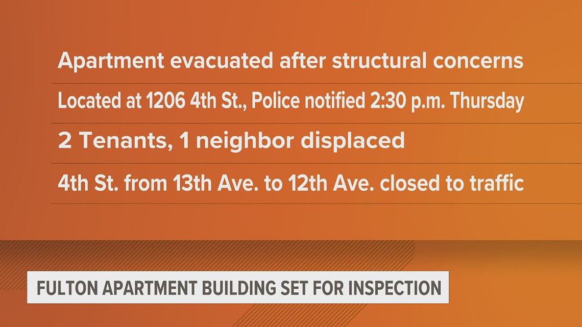 Residents of Fulton apartment complex evacuated due to structural