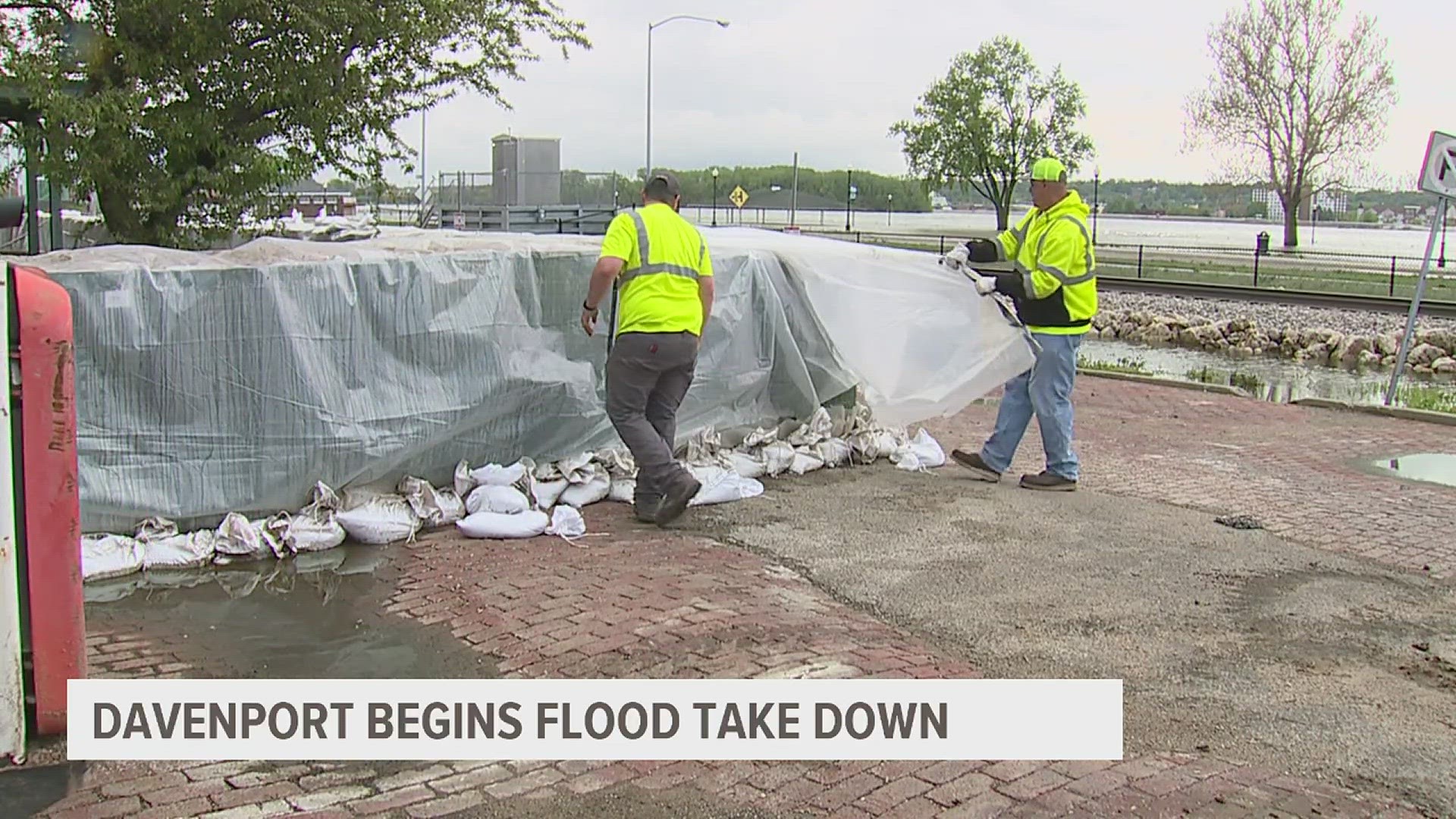 Bacteria are still the main concern with the flood waters. The City encourages residents and visitors to not walk in the water or along the remaining HESCO barriers.