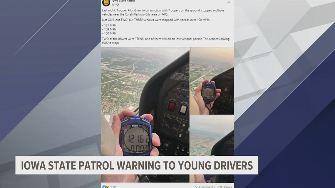 Iowa State Patrol is urging drivers to slow down