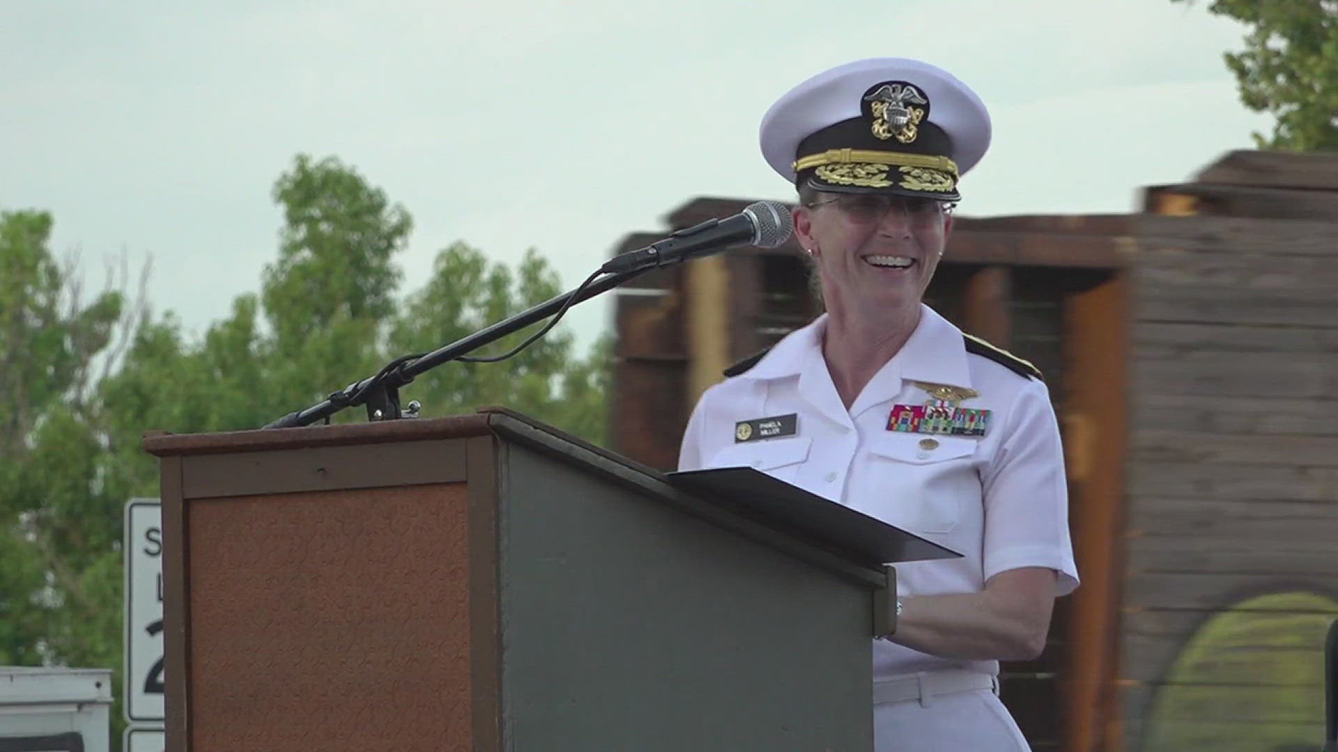 Rear Admiral Pamela Miller is proud to tell the people she meets that she's from Muscatine.