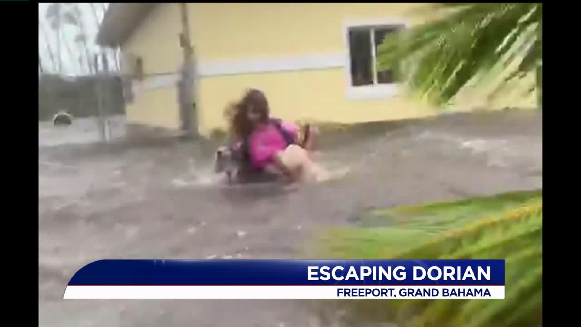 High winds and chest-high water during Hurricane Dorian