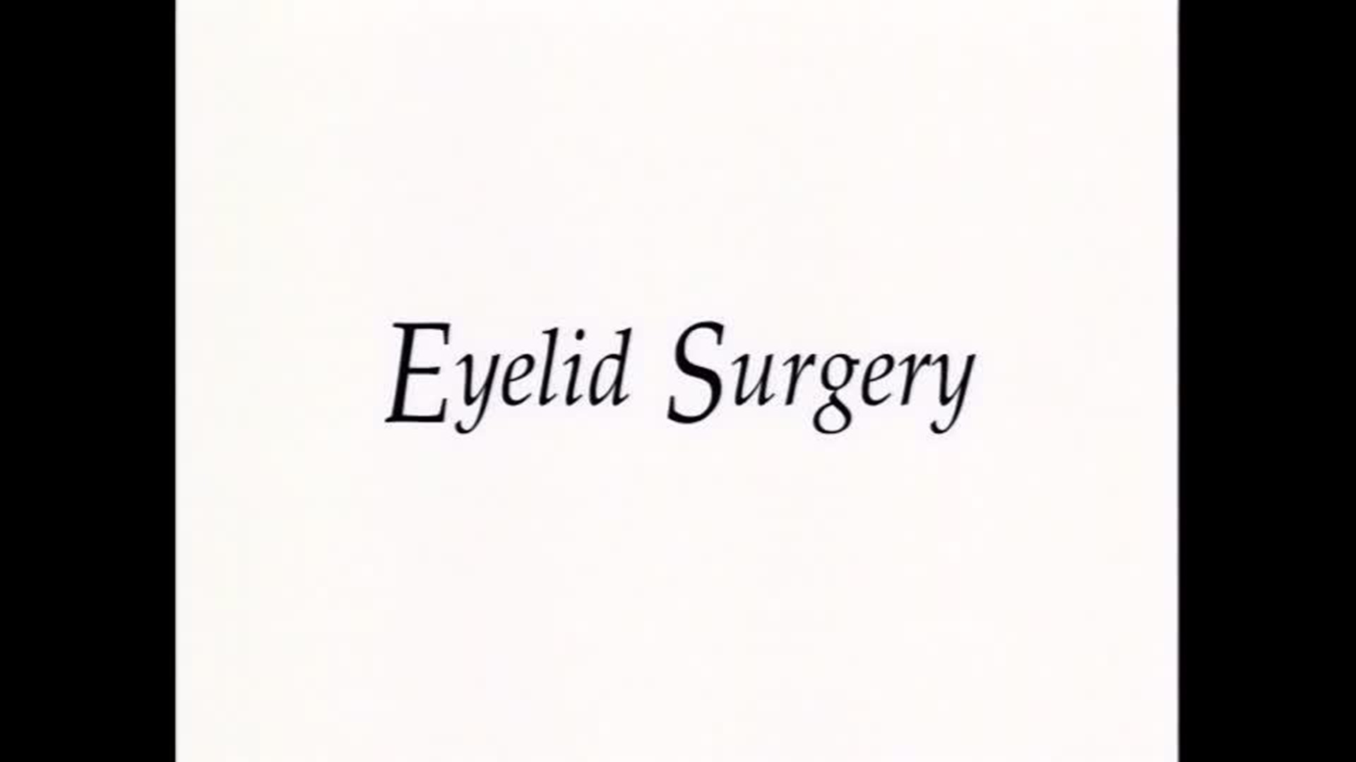 Dr. Eckhardt Eyelid Surgery