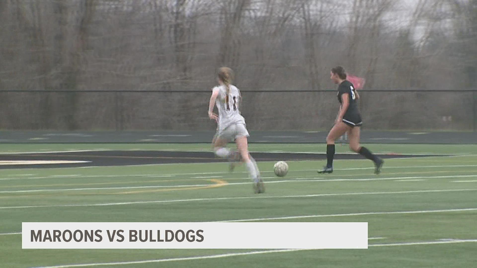 The Bulldogs protected home field with a 4-1 win over the Maroons on Friday.