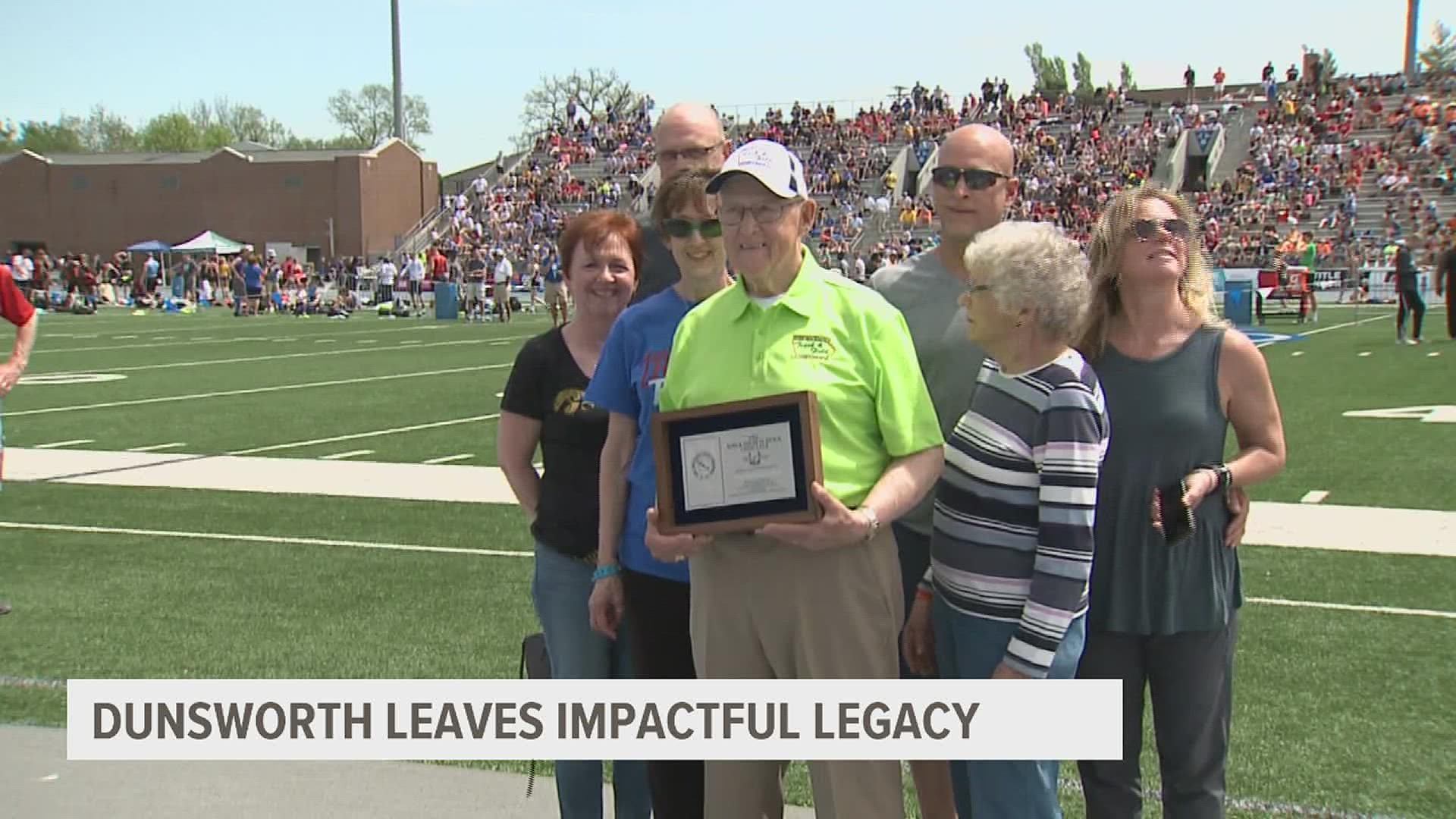 The former track and cross country coach led Davenport Central to 15 state championships and was a four-time Iowa Coach of the Year.