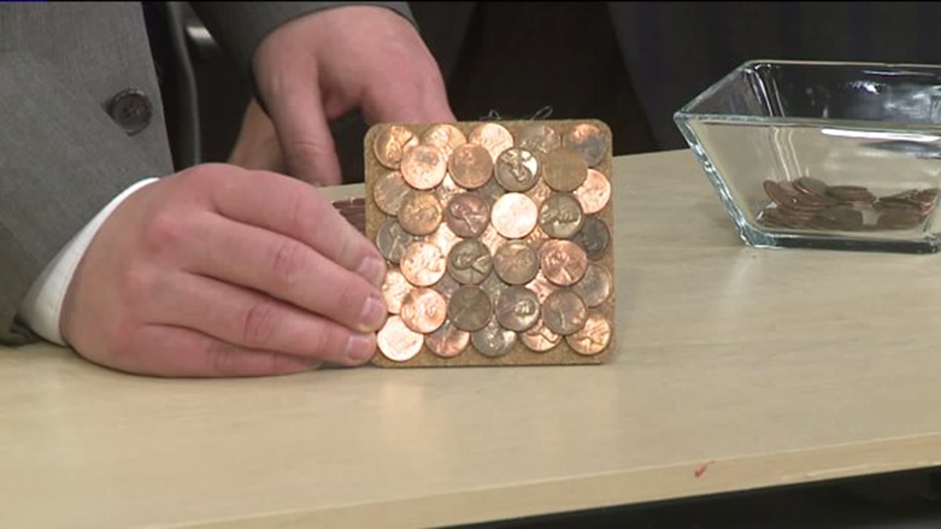 The finished Lucky Penny Coasters