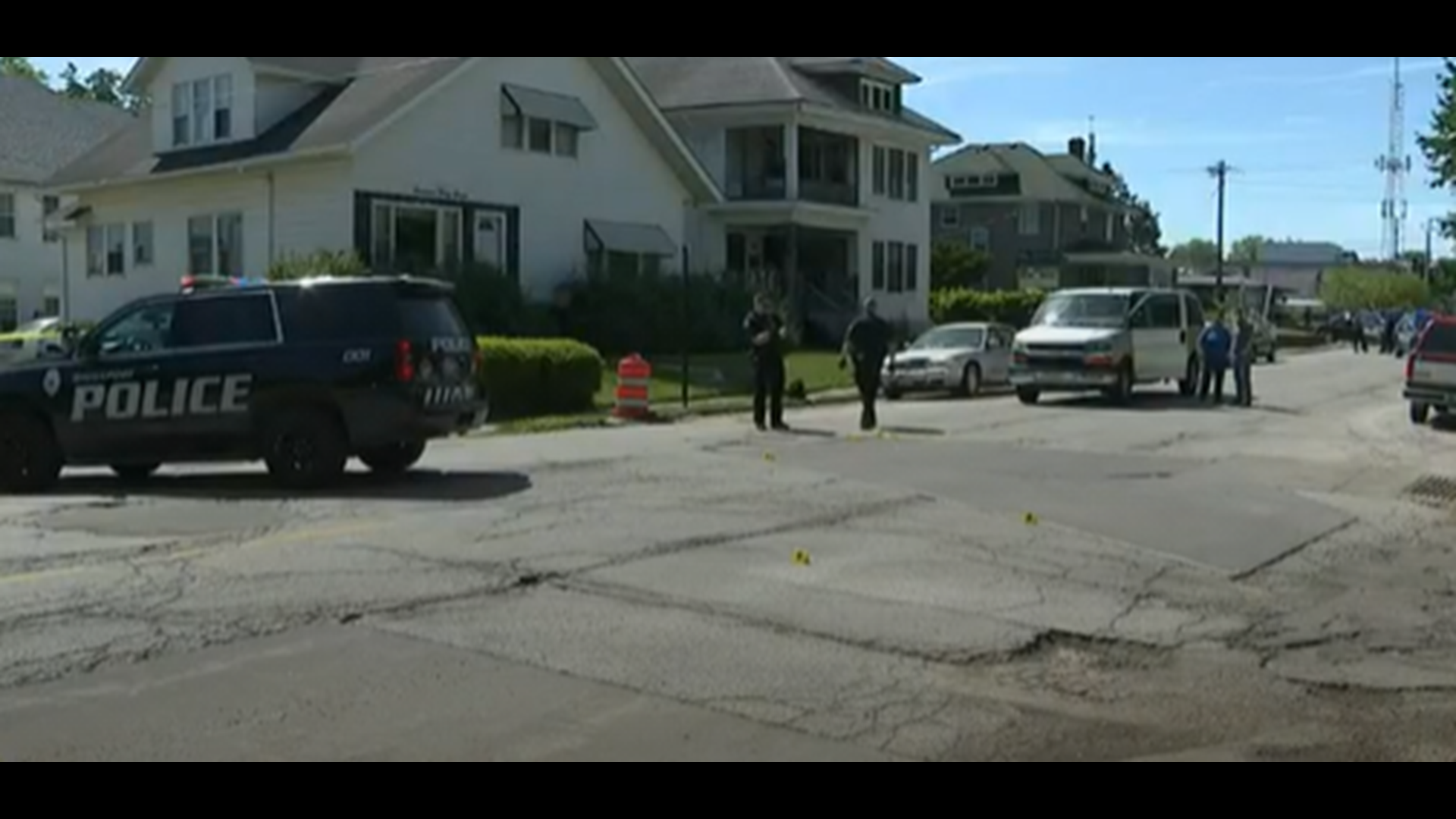 Police got a call about two cars exchanging gunfire near the corner of West Pleasant Street and North Main Street.