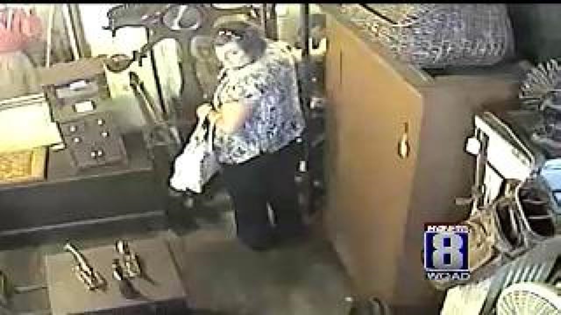 The store owner responds to shoplifting caught on tape