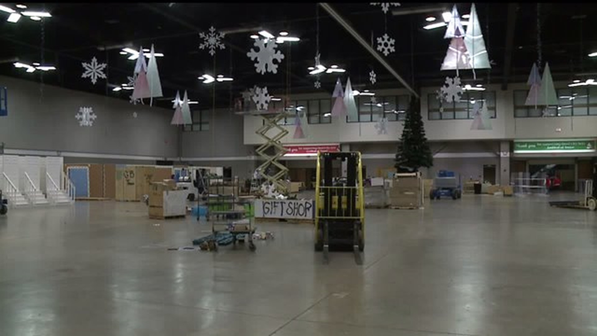 Set up underway for Festival of Trees