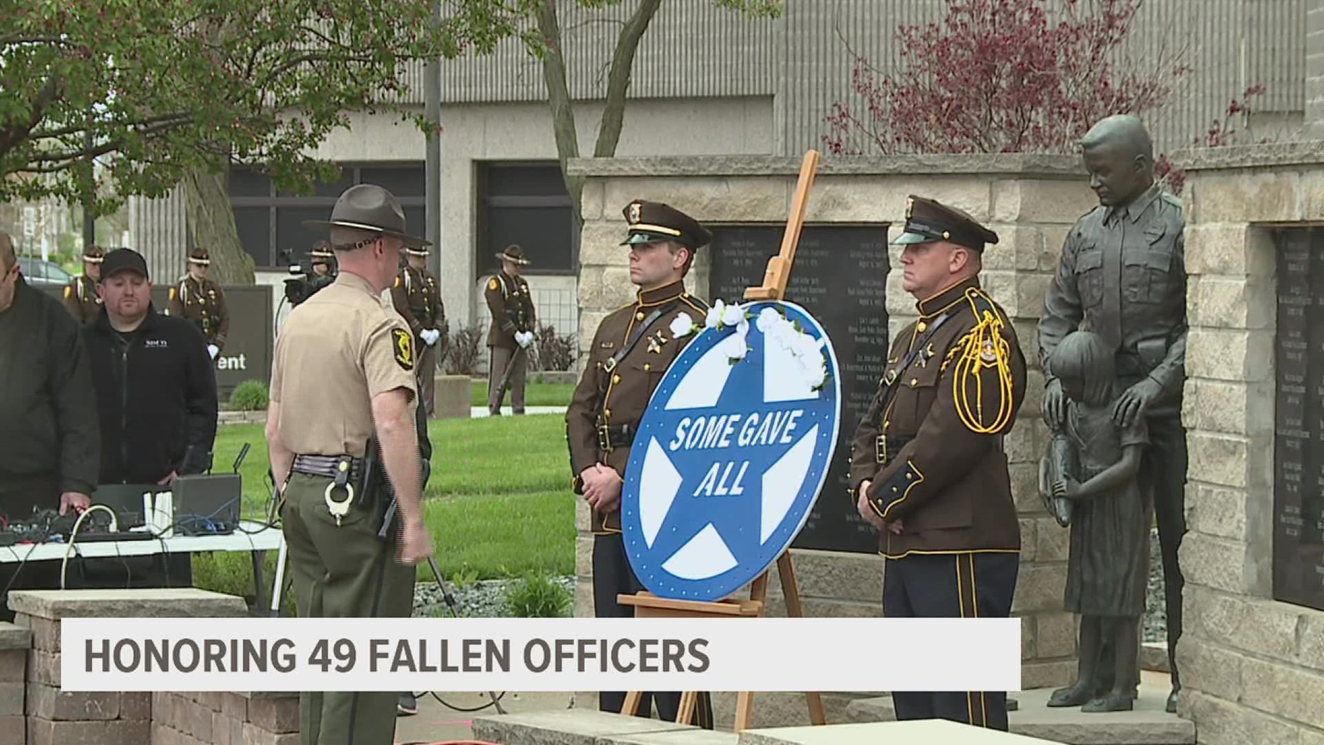 Since 1869, 49 law enforcement officers have died while on duty. The most recent was on Friday, April 29 when Knox County Deputy Nicholas Weist died on the job.