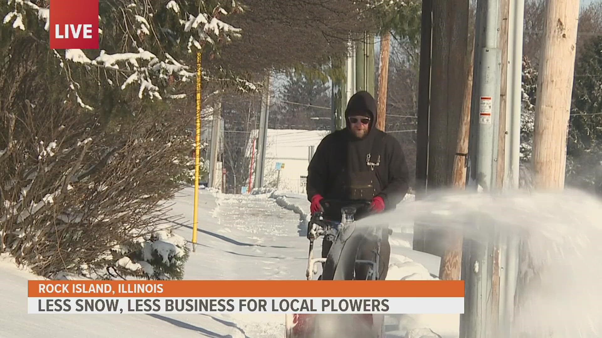 While many of us have enjoyed the warm days throughout the winter, local snow removal businesses have not.