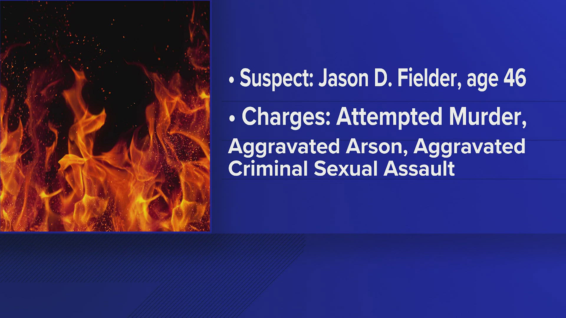 After a minor was rescued from a house fire on Thursday, officials said they arrested Jason D. Fielder on attempted murder, arson and sexual assault charges.