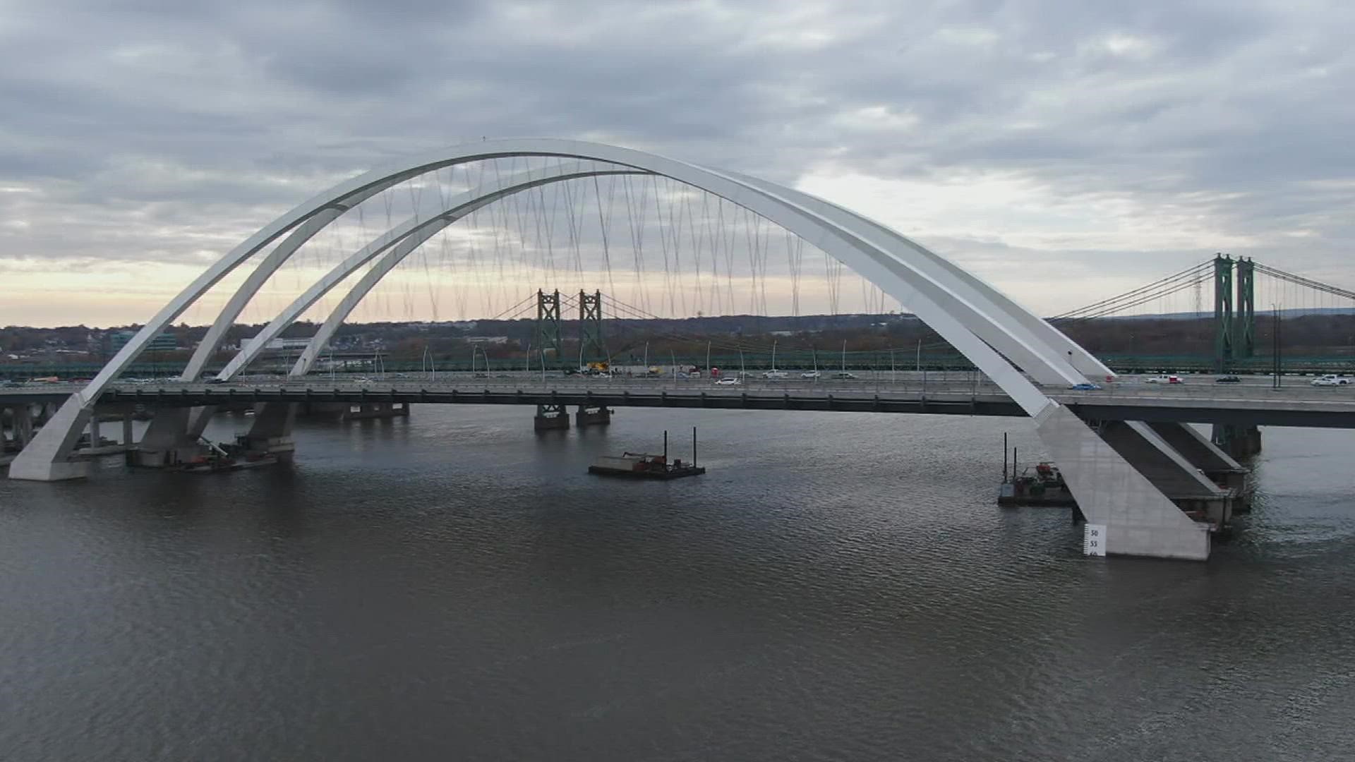Project leaders say the public will have a chance to walk on the Illinois-bound bridge span on Dec. 1, a few days before the span opens to traffic.