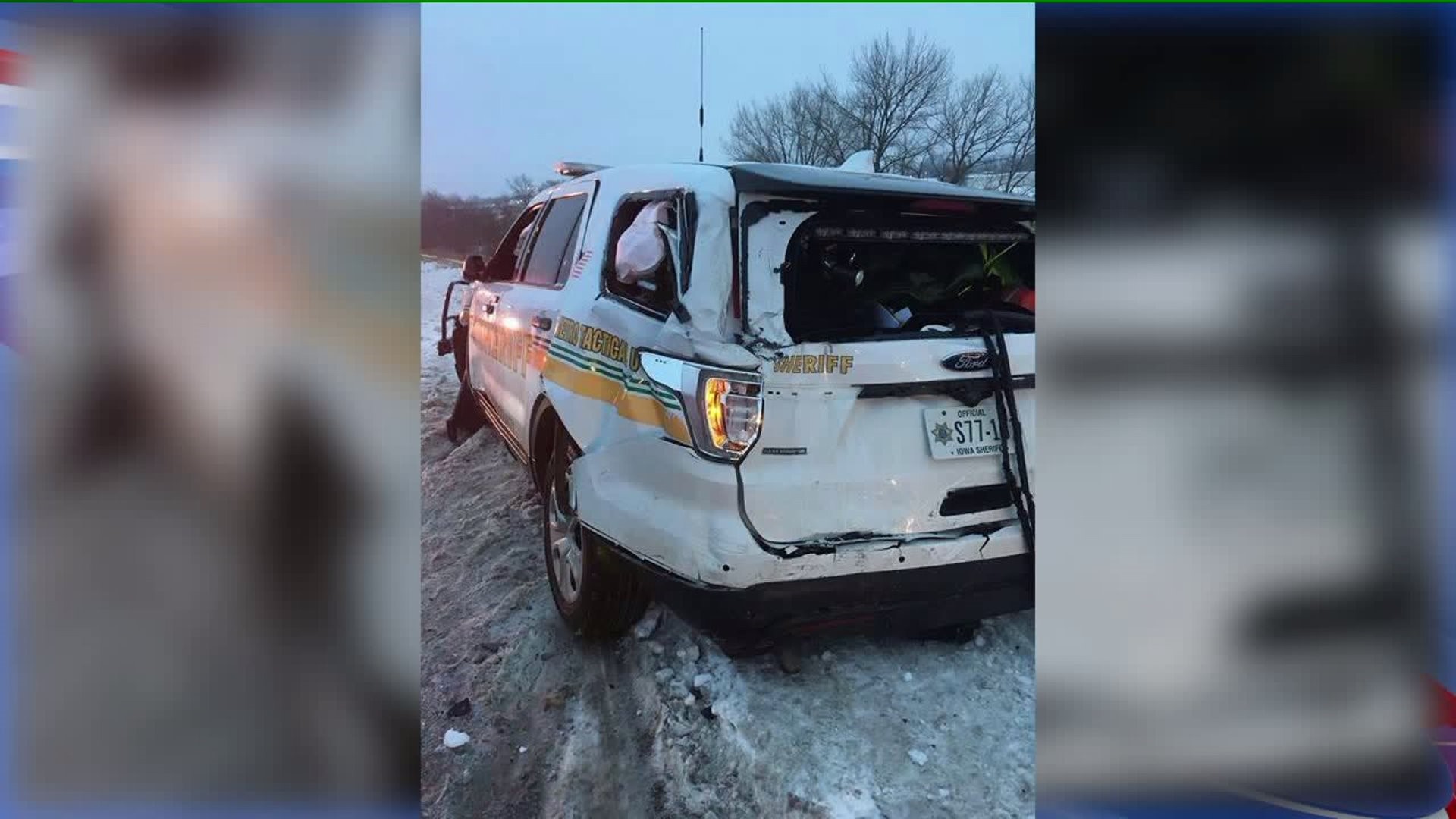 Law enforcement vehicles included in weather-related crashes