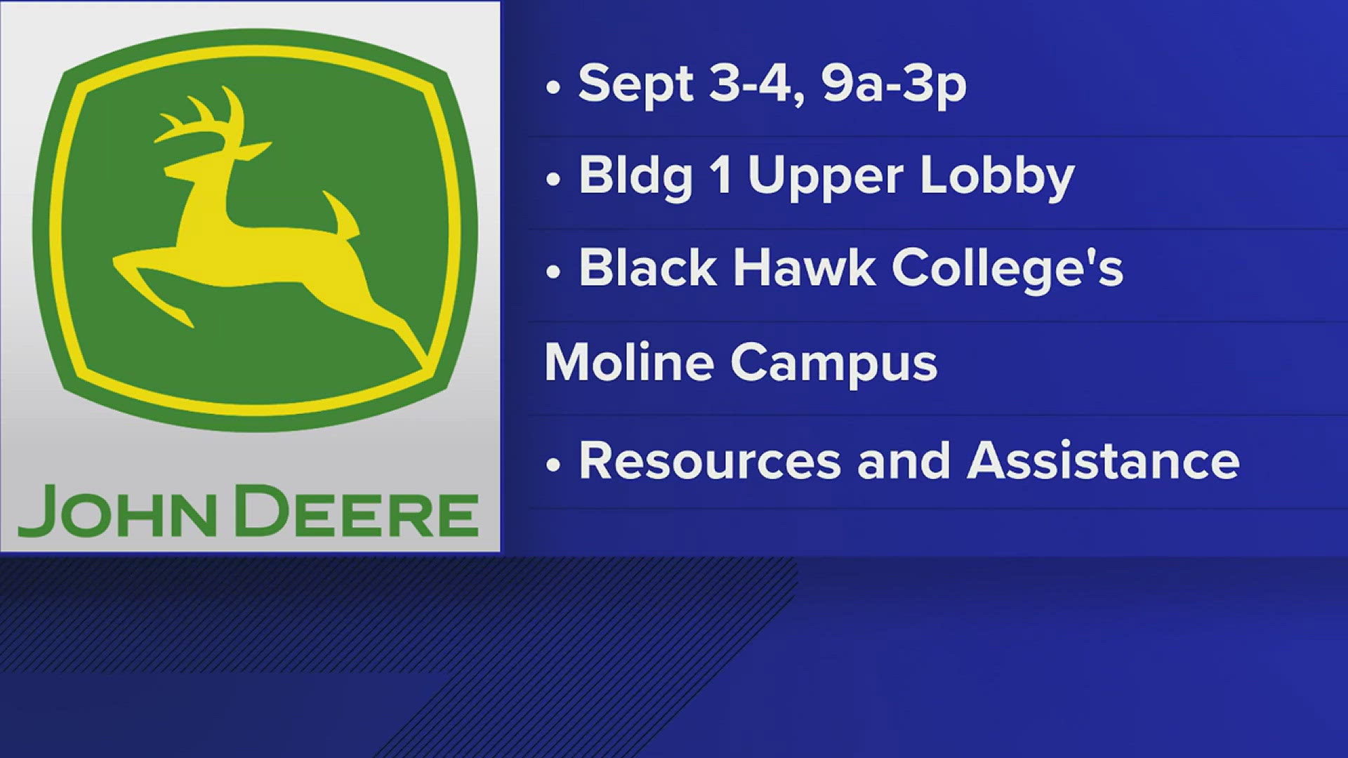 Black Hawk College and the Illinois Department of Employment Services will hold a resource and assistance fair.