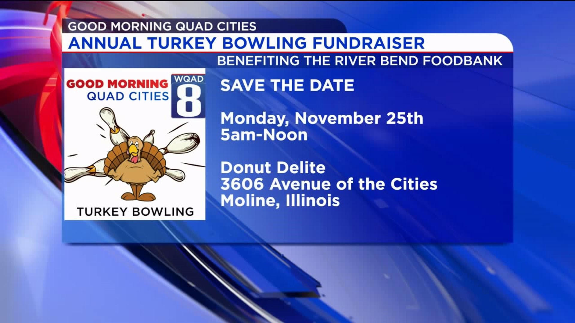 Turkey bowling to support River Bend foodbank