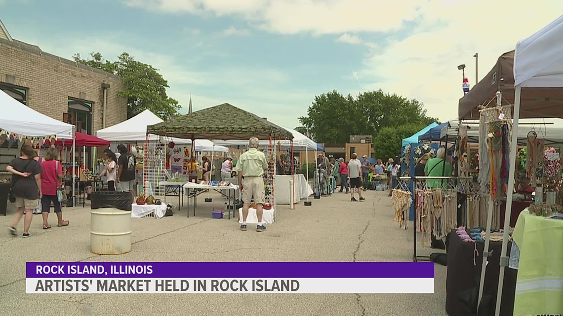 Local artists display and sell work at Rock Island Artists' Market