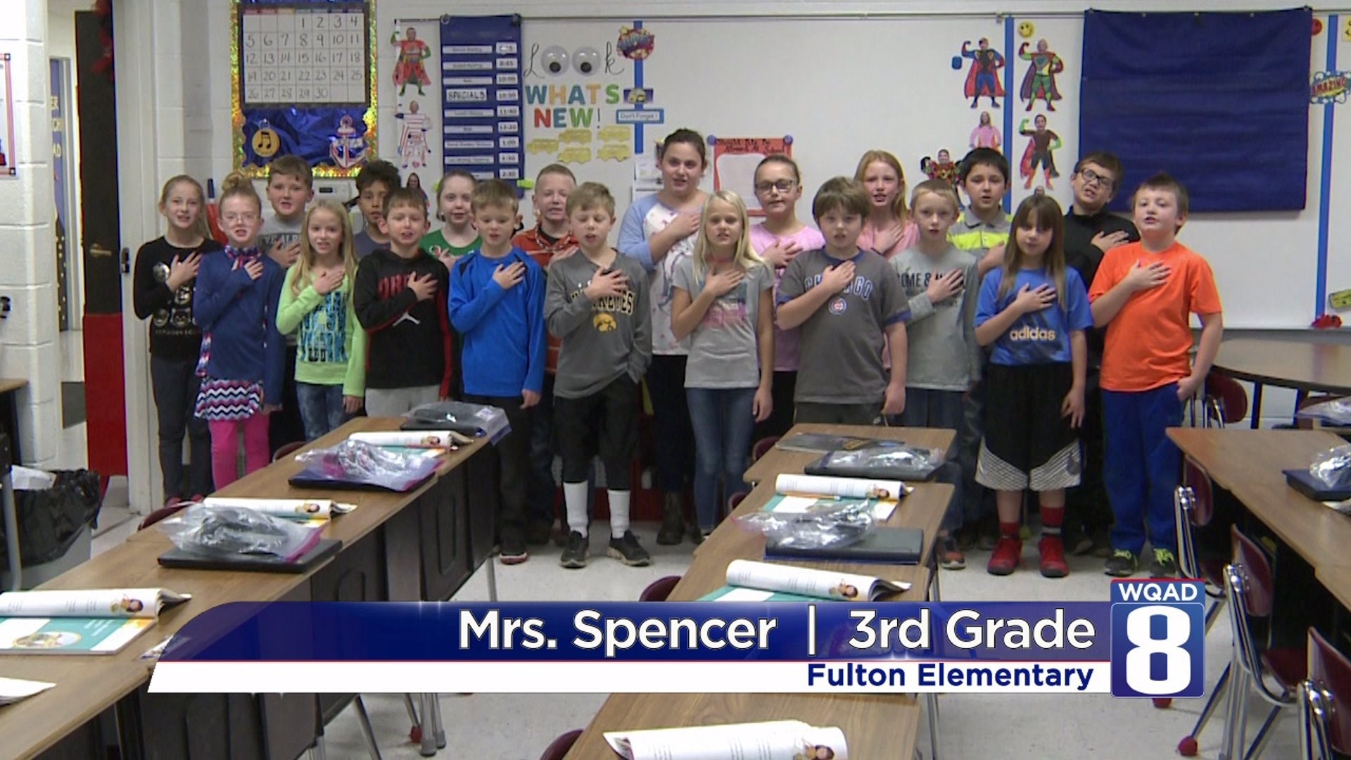 The Pledge from Mrs. Spencer’s 3rd grade class from Fulton Elementary