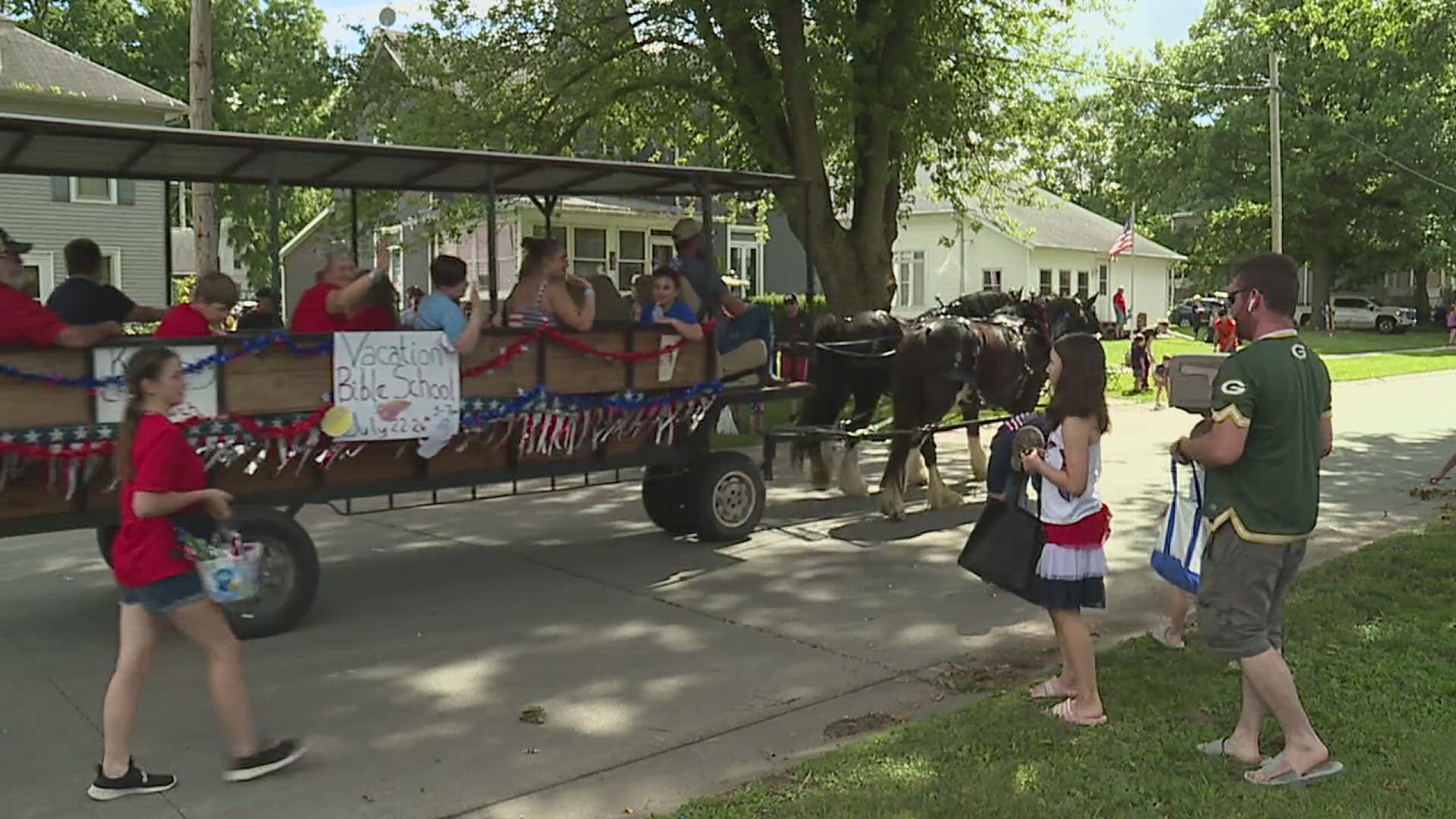 The city held a parade and brought in food trucks, vendors and live music.