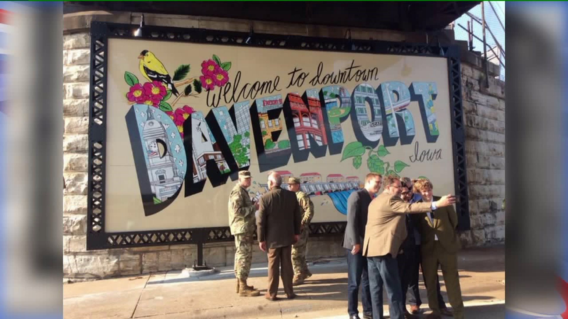 New welcome sign unveiled in downtown Davenport