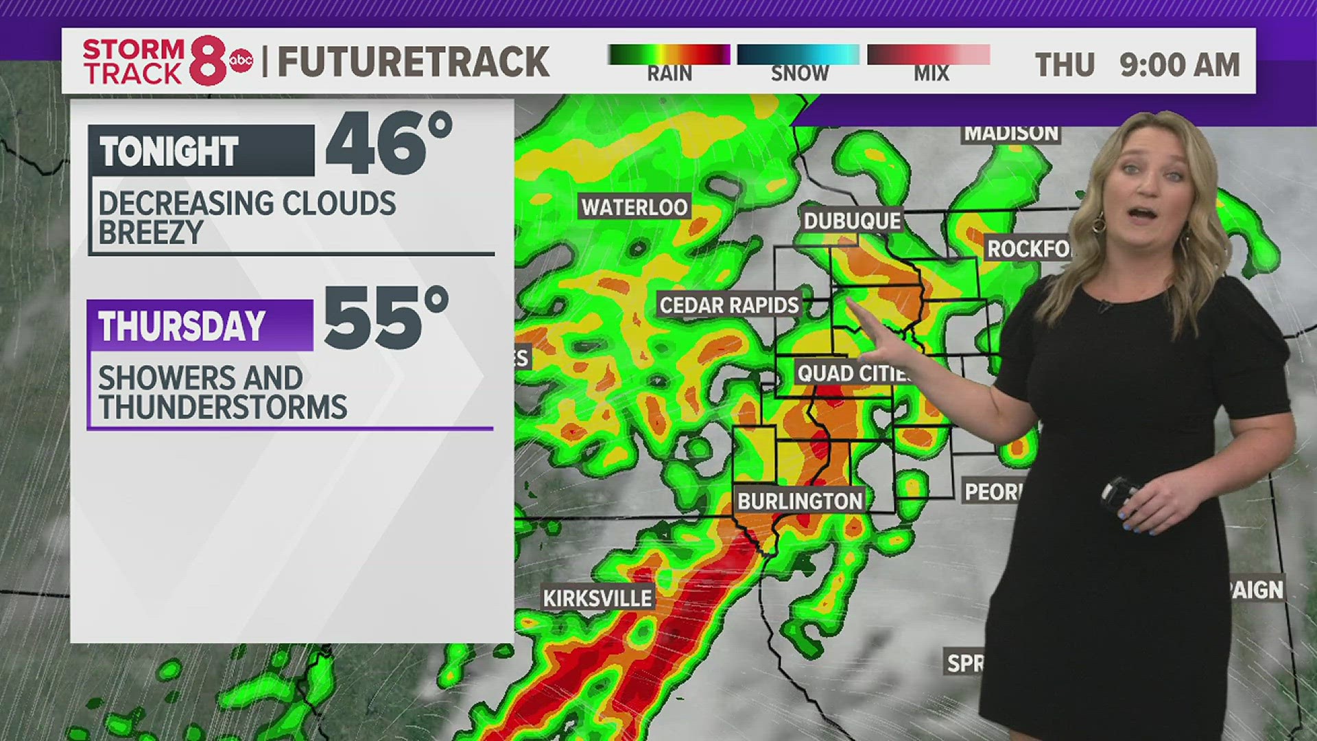 A new round of wet weather for Thursday morning