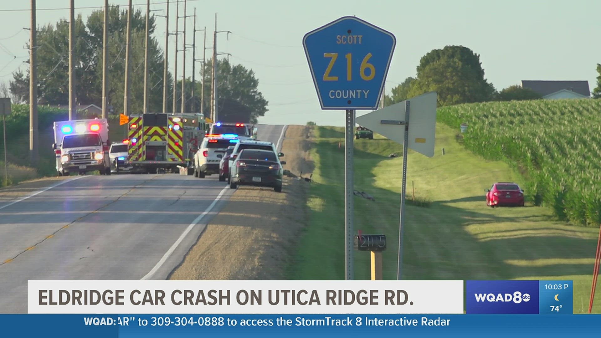 The crash occurred on Utica Ridge Road.